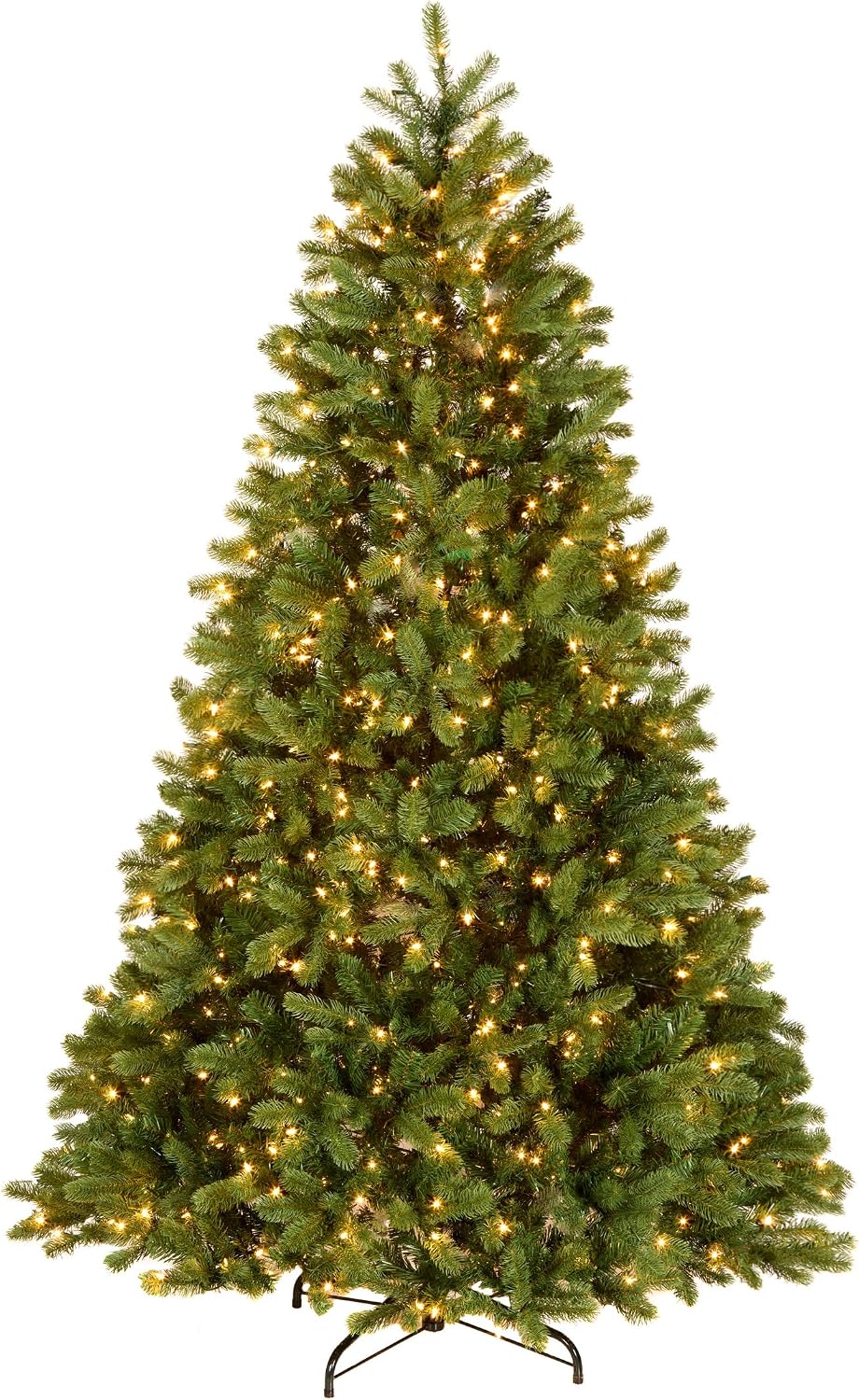 National Tree Company 7.5ft Pre-Lit Downswept Douglas Fir Christmas Tree | 750 Clear Lights, 1,867 Tips, Includes Stand, Artificial, Green