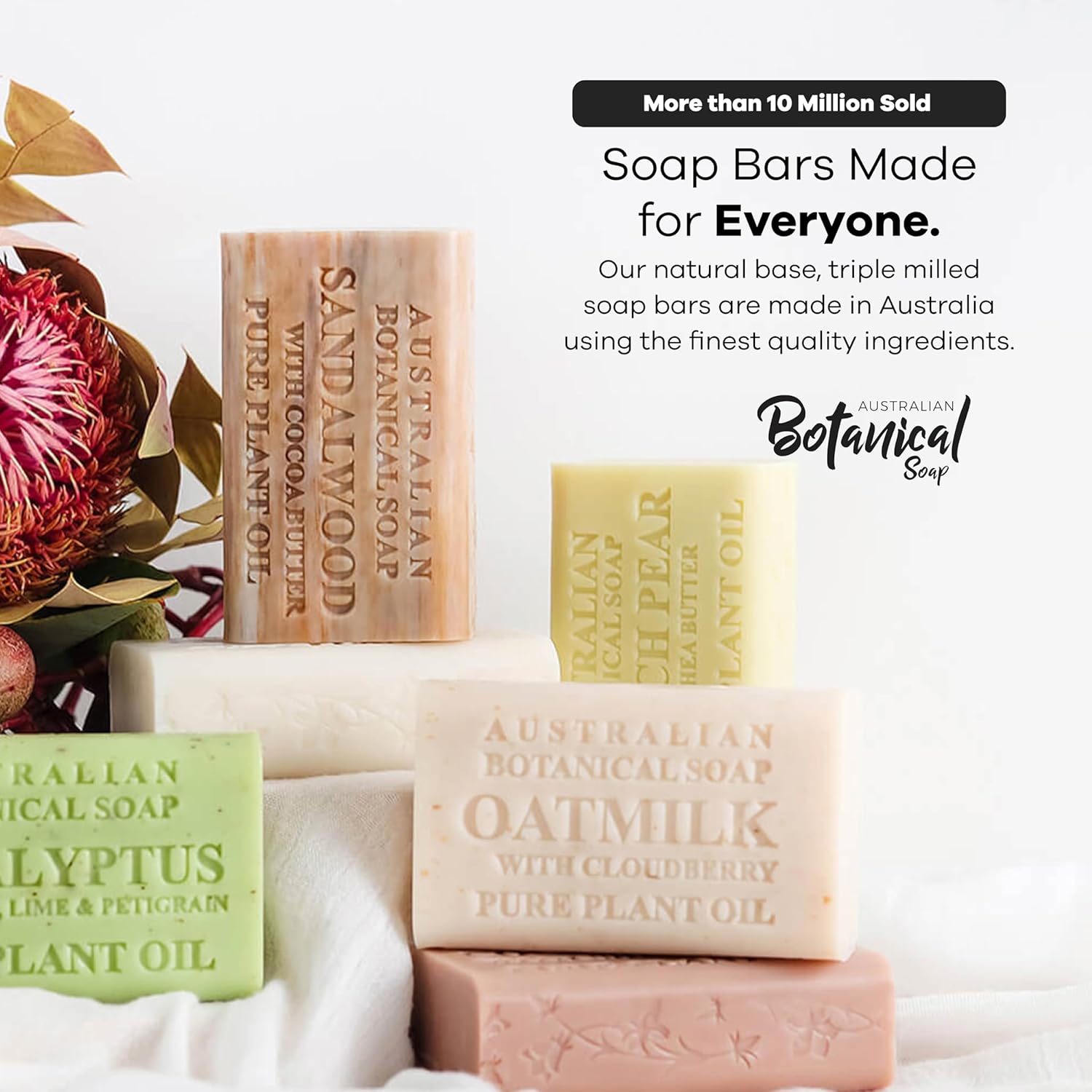 Australian Botanical Soap Sea Salt Soap Bars, 6.6 oz, Pack of 8