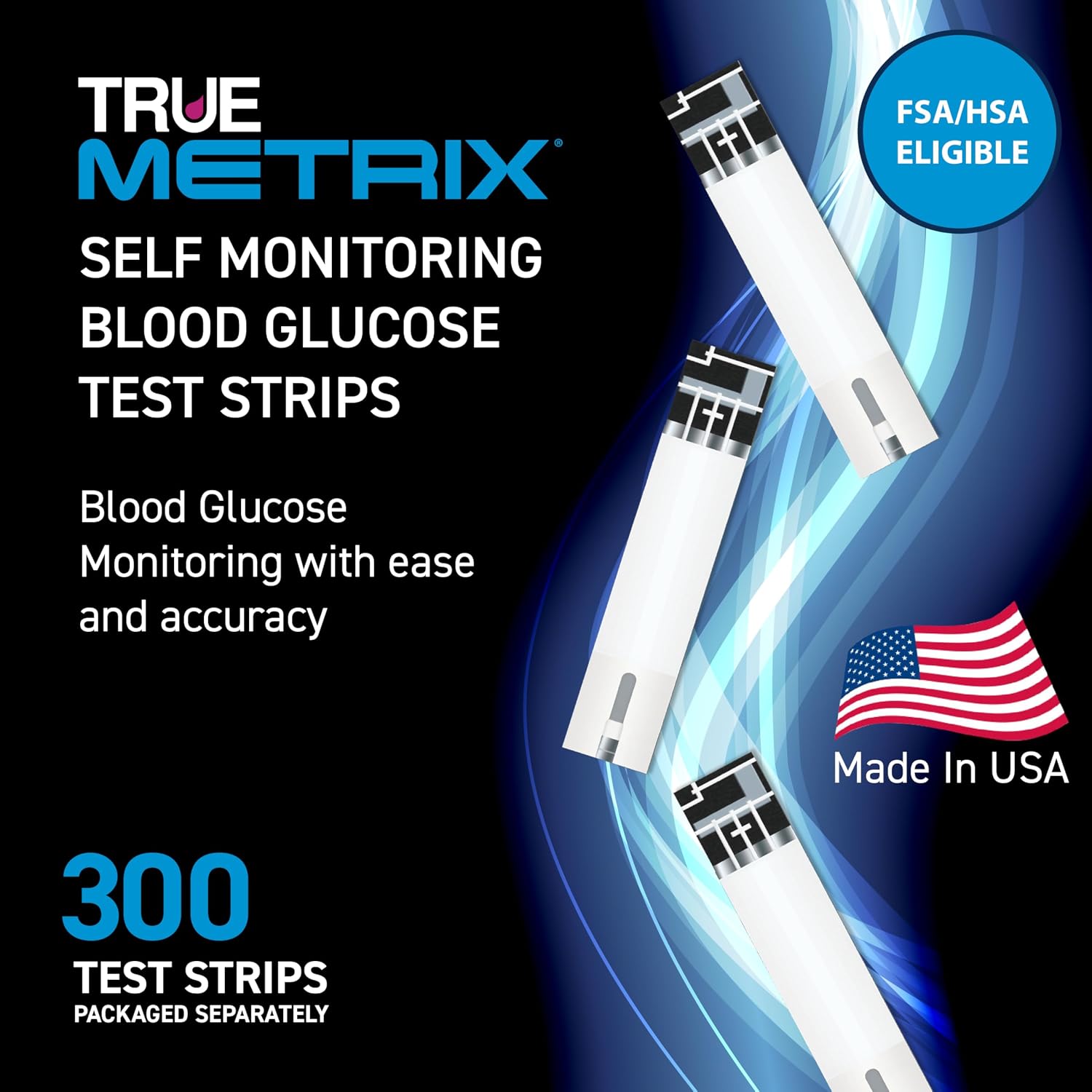 TRUE METRIX Self Monitoring Blood Glucose Test Strips, 50 Count | Blood Glucose Test Strips Compatible with TRUE METRIX Family of Self Monitoring Blood Glucose Meters, Fast and Easy to Use