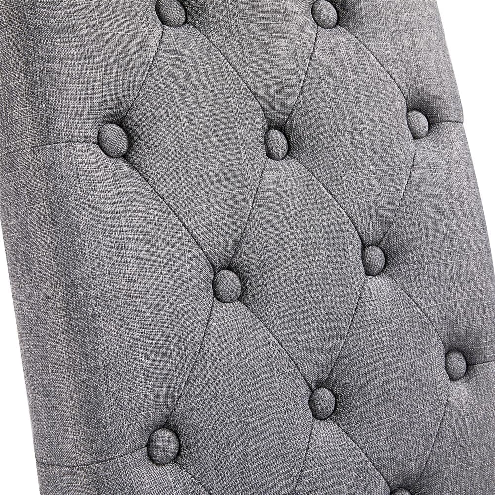 Yaheetech Dining Chairs Set of 2 Modern Upholstered Parson Chairs Dark Gray
