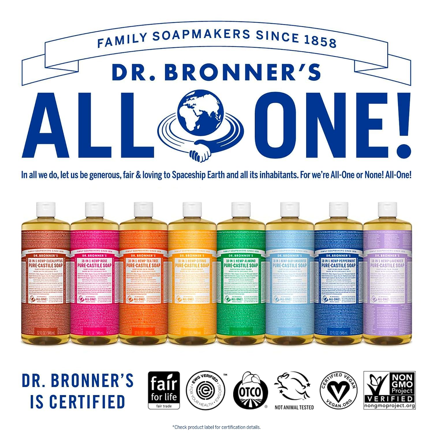 Dr. Bronner's Dr. Bronner Hemp Peppermint Pure Castile Oil Made with Organic Oils Certified - 25 Oz, 1count