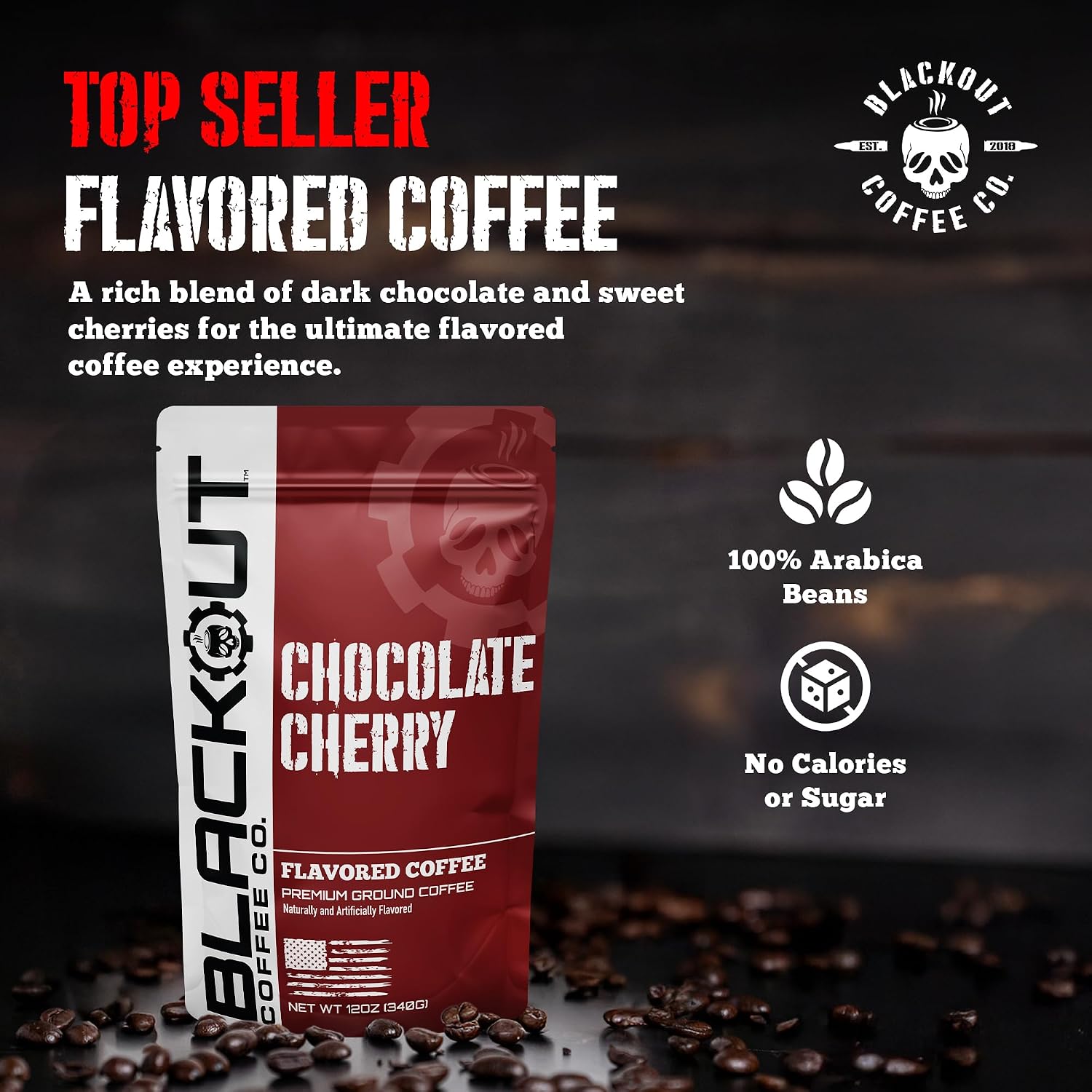 Blackout Coffee Blueberry Crumble Ground Coffee, Medium Roast, 12 oz