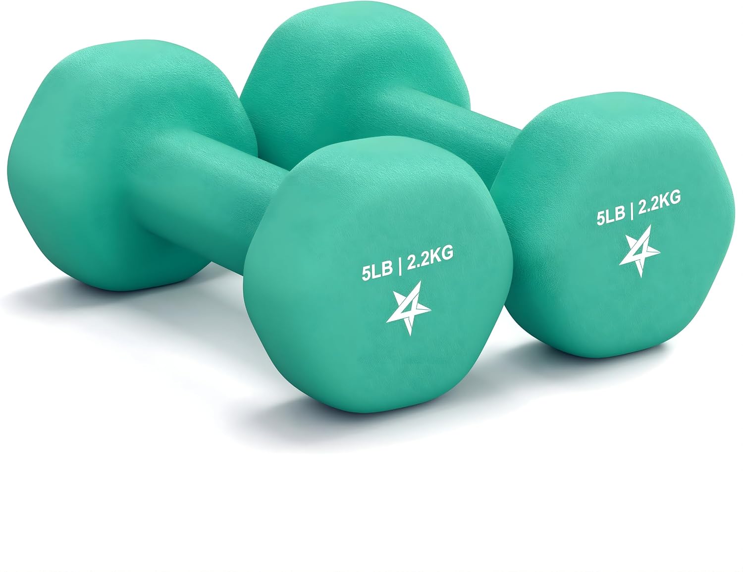 Yes4All Neoprene Coated Dumbbell Hand Weight Sets of 2 - Multiple Weight Options with 15 Colors, Anti-roll, Anti-Slip, Hexagon Shape