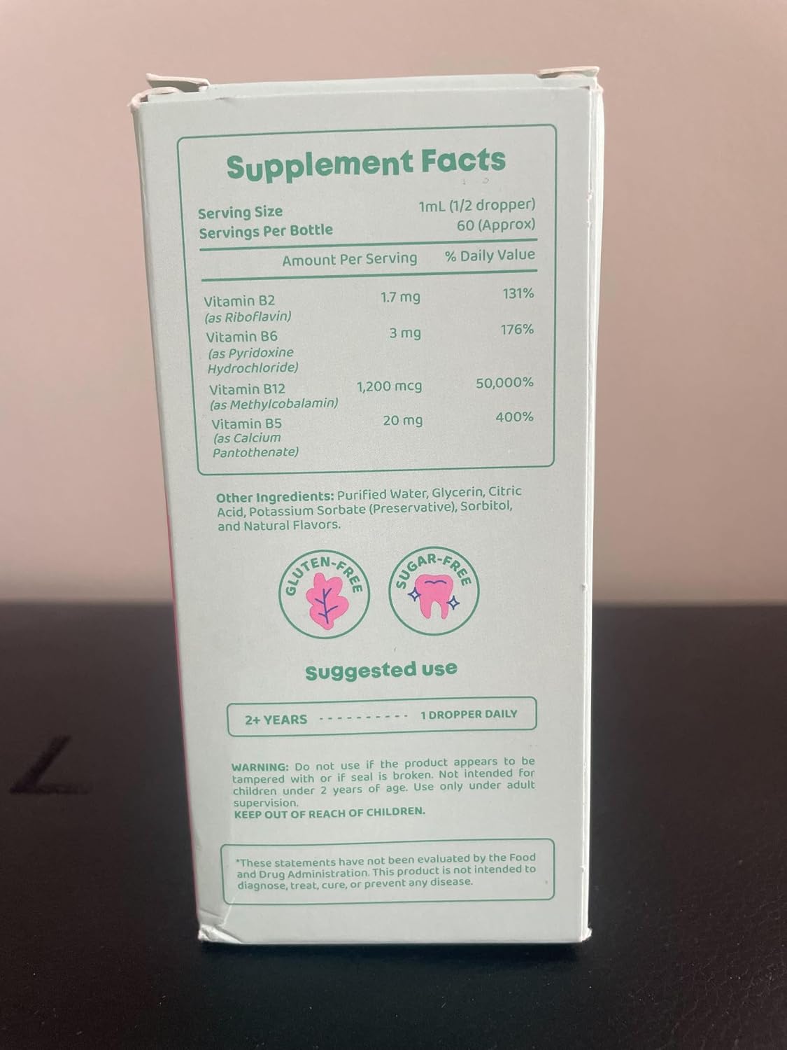JoySpring Burst B12 Kids B Complex Drops, Flavorless, 60 Servings | Methyl B form with B2, B5 and B6, supports energy and healthy growth