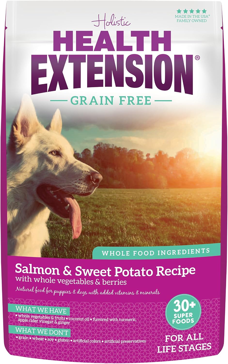 Health Extension Grain Free Venison & Sweet Potato Dry Dog Food - 30+ Superfoods and Probiotics for All Life Stages (10 lb)