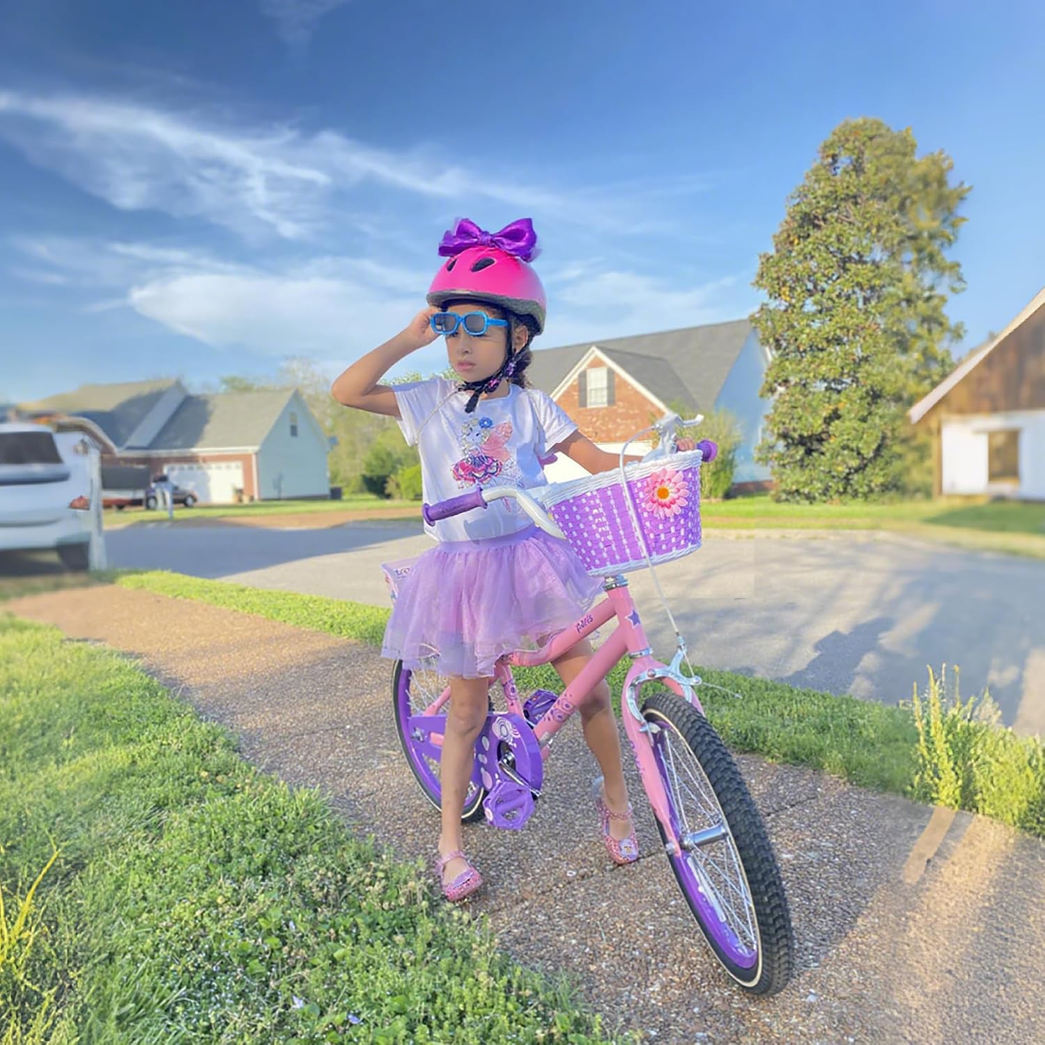 JOYSTAR Paris Girls Bike with Training Wheels for Ages 3-10Y