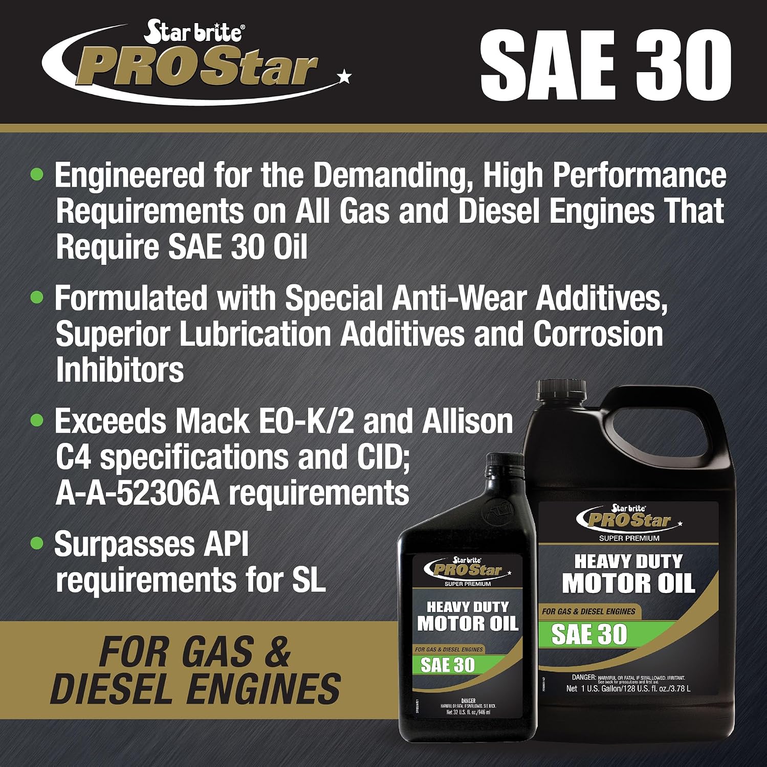 STAR BRITE Pro Star Super Premium Heavy Duty Motor Oil 15W-40