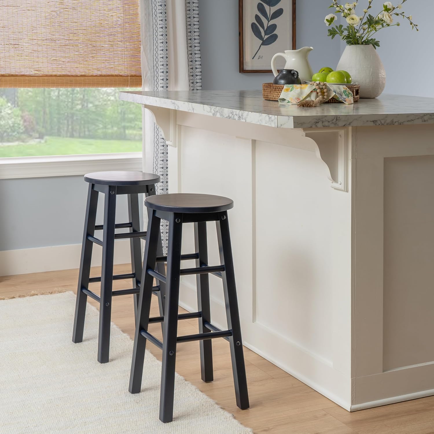 Linon 29-Inch Barstool With Round Seat
