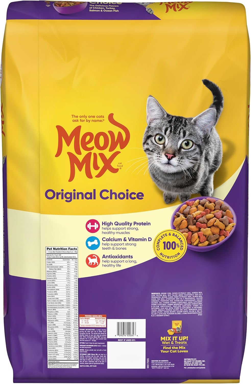 Meow Mix Original Choice Dry Cat Food, 6.3 Pound Bag