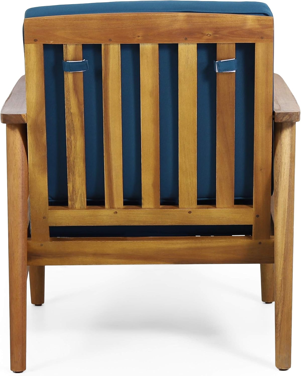 Christopher Knight Home Willowbrook Outdoor Club Chair with Cushion - Acacia Wood - Black (Set of 2)