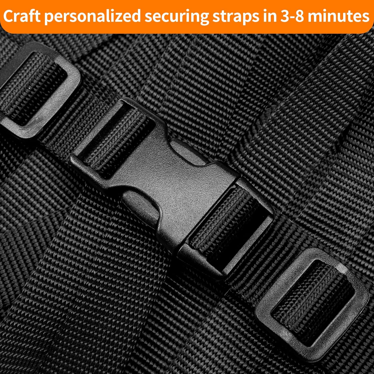 BEYOURD Buckles and Straps Set 1": 6 Yards of Thick Nylon Webbing, 6-Pack Heavy Duty Adjustable Quick Side Release Plastic Buckles