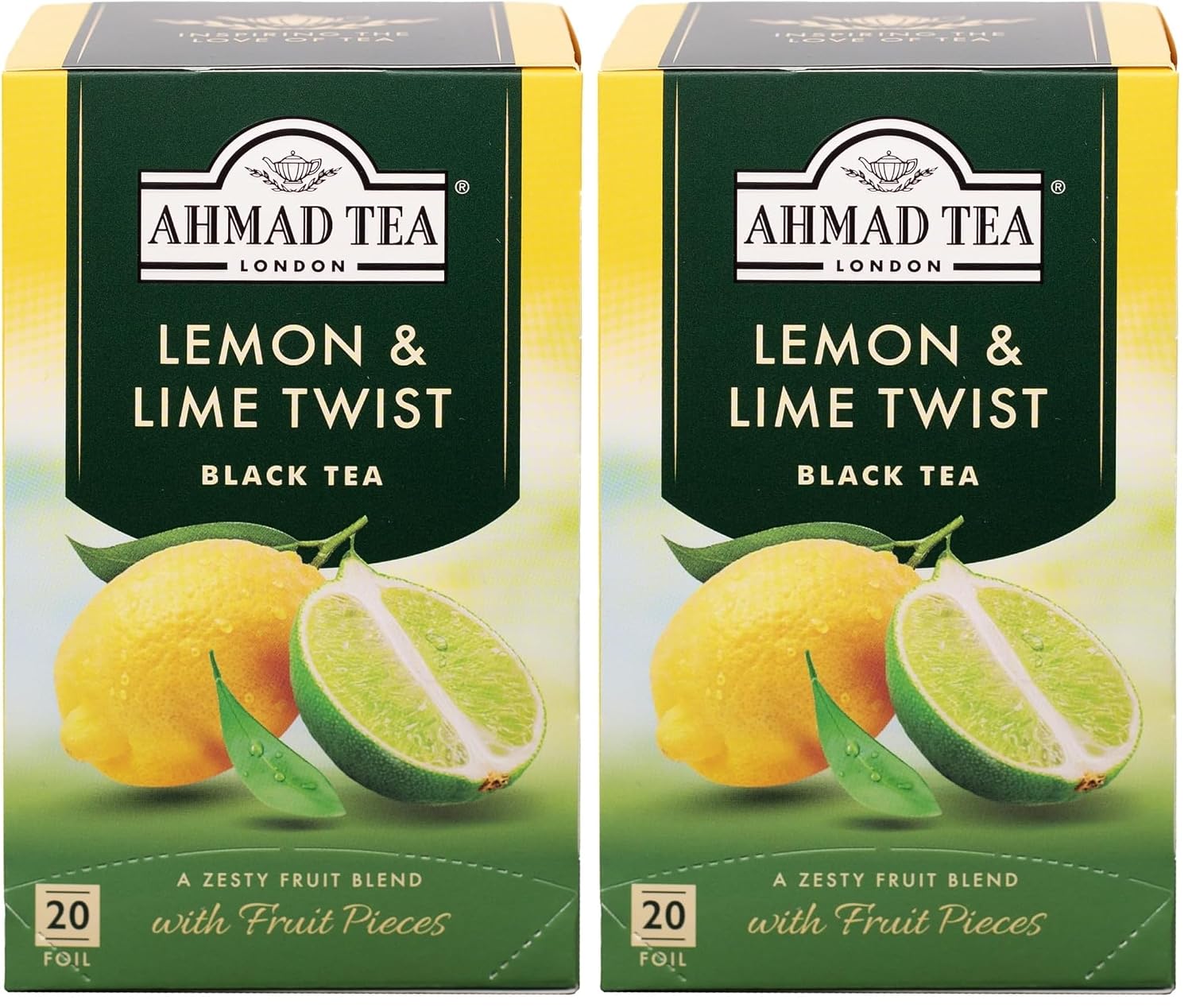 Ahmad Tea Green Tea, Green Tea Teabags 100 ct - Caffeinated & Sugar-Free