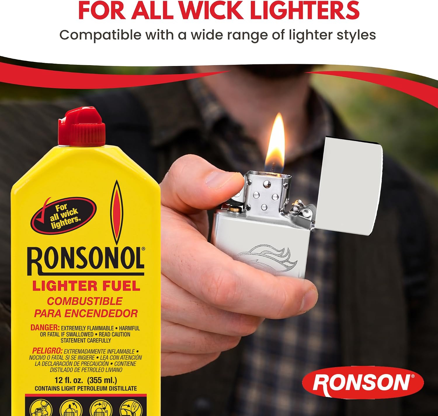 Ronson 12 Ounce Ronson Lighter Fuel - Pack of 2