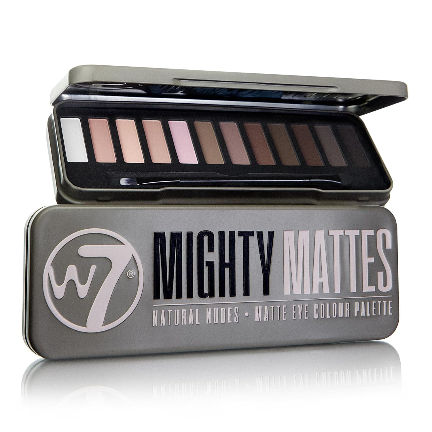 W7 Mighty Mattes Eyeshadow Palette - 12 Nude Shades | Long-Lasting Matte Eyeshadows, Flawless Natural Finish