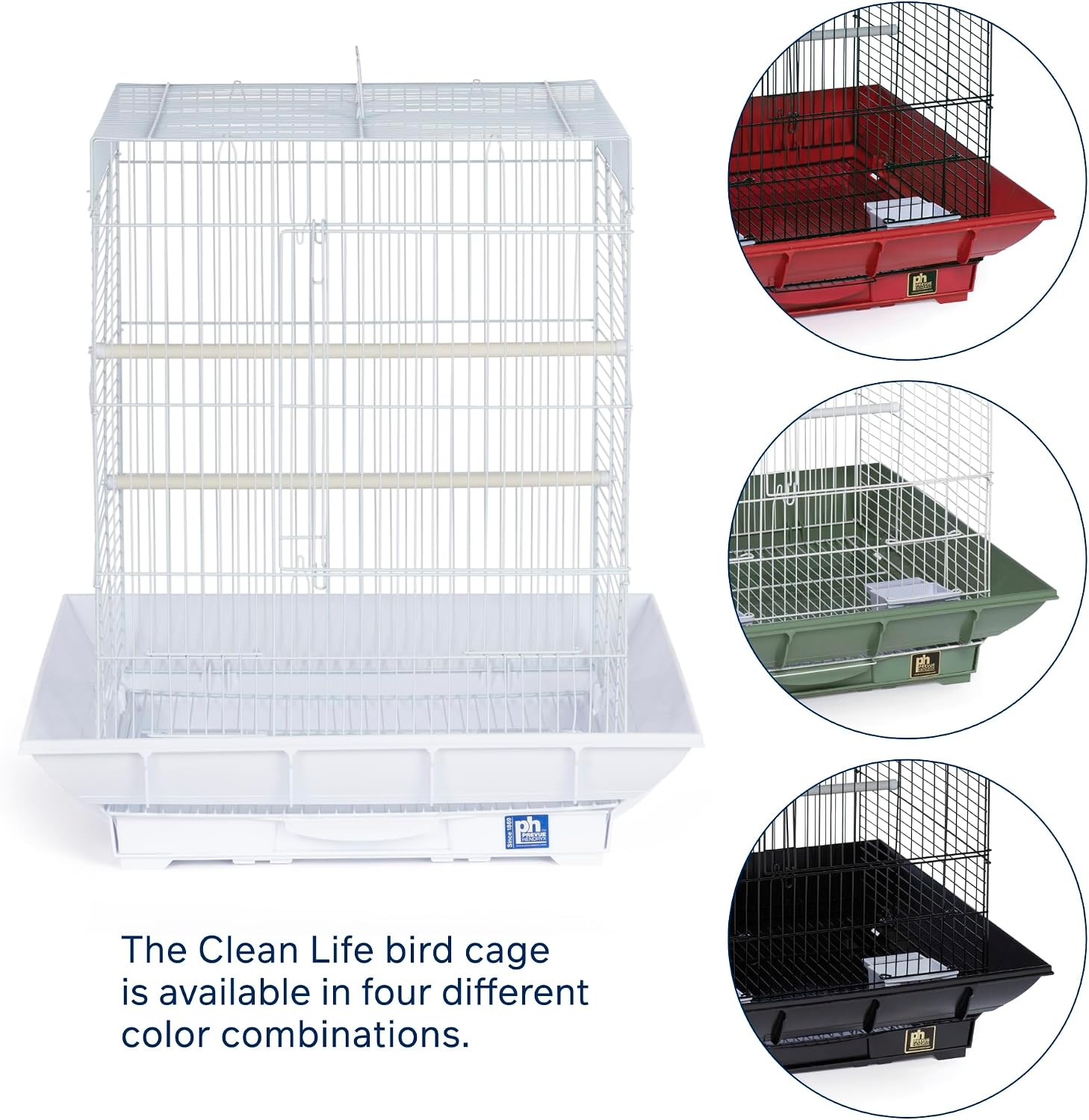Prevue Hendryx SP850B/B Clean Life Cockatiel Cage, Black, 1/2"