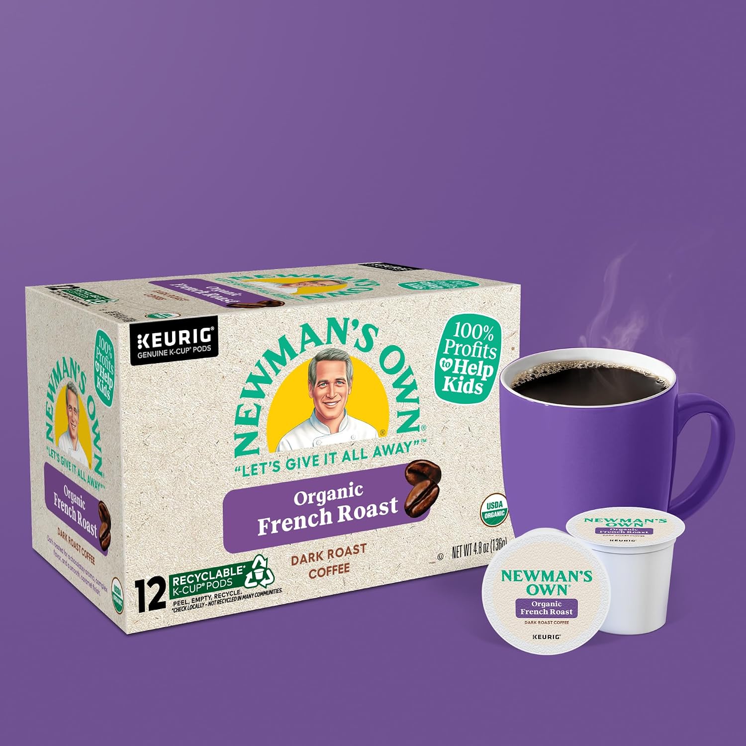 Newman's Own Organics Special Blend Keurig Single-Serve K-Cup Pods, Medium Roast Coffee, 96 Count