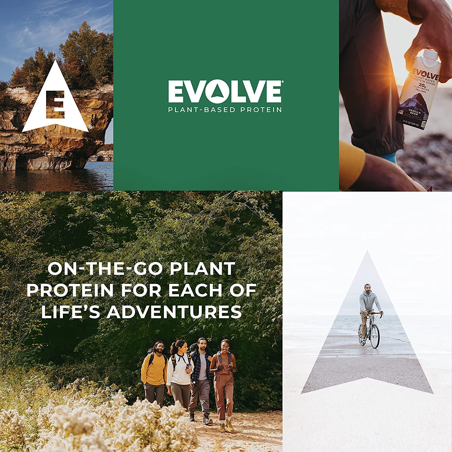 Evolve Plant Based Protein Shake, Café Mocha, 20g Vegan Protein, Dairy Free, No Artificial Sweeteners, Non-GMO, 10g Fiber, 11oz, (12 Pack) (Formula May Vary)