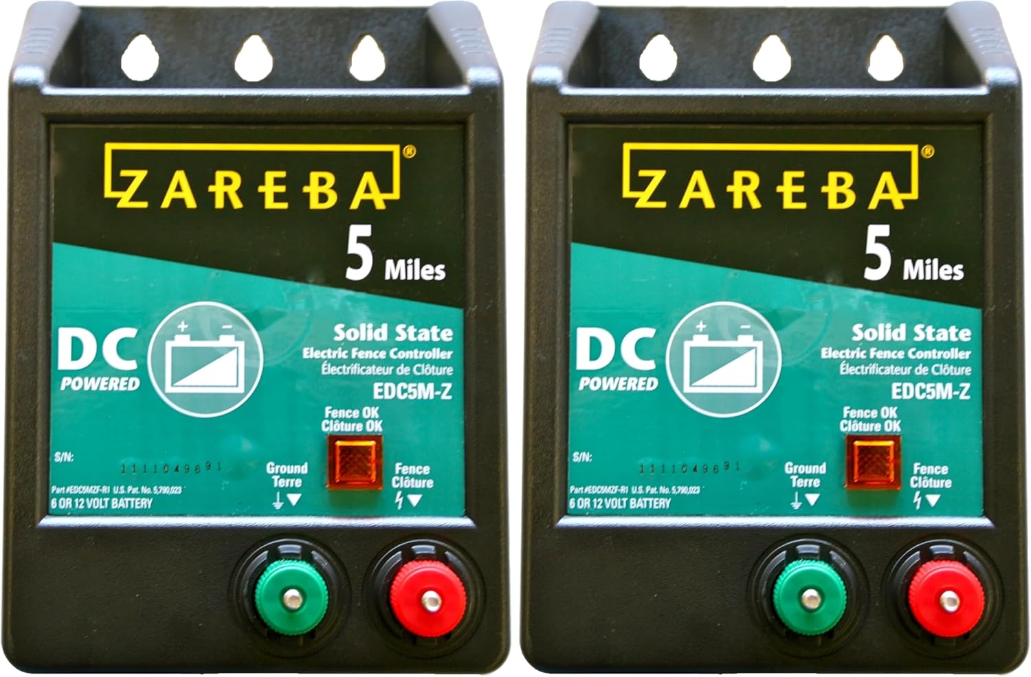 Zareba EDC5M-Z 5-Mile Battery Operated Electric Fence Charger Energizer