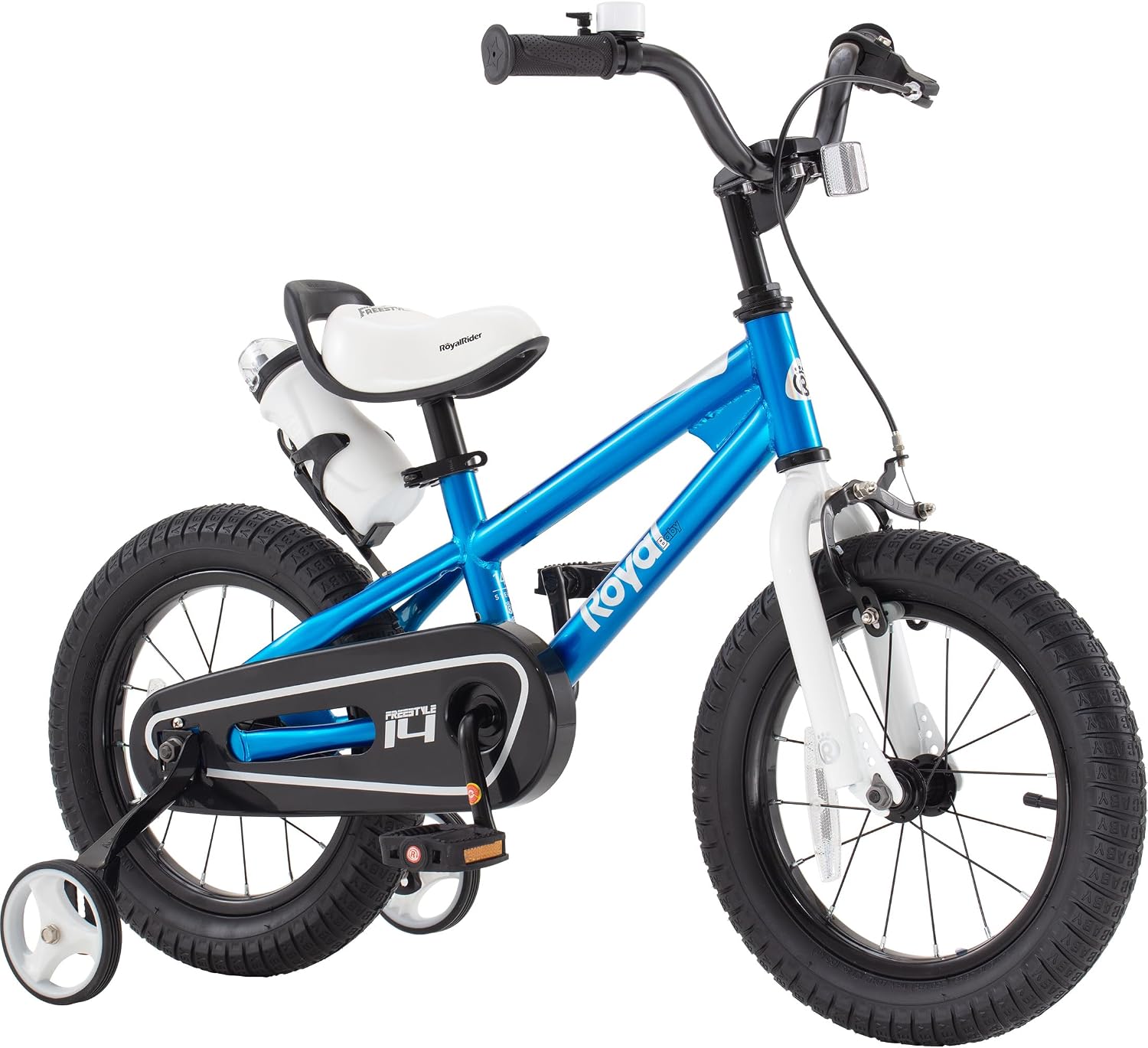 RoyalBaby Freestyle Kids Bike 12 14 16 Inch with Training Wheels, 18 Inch with Kickstand, Bicycle for Ages 3-10 Years Boys Girls