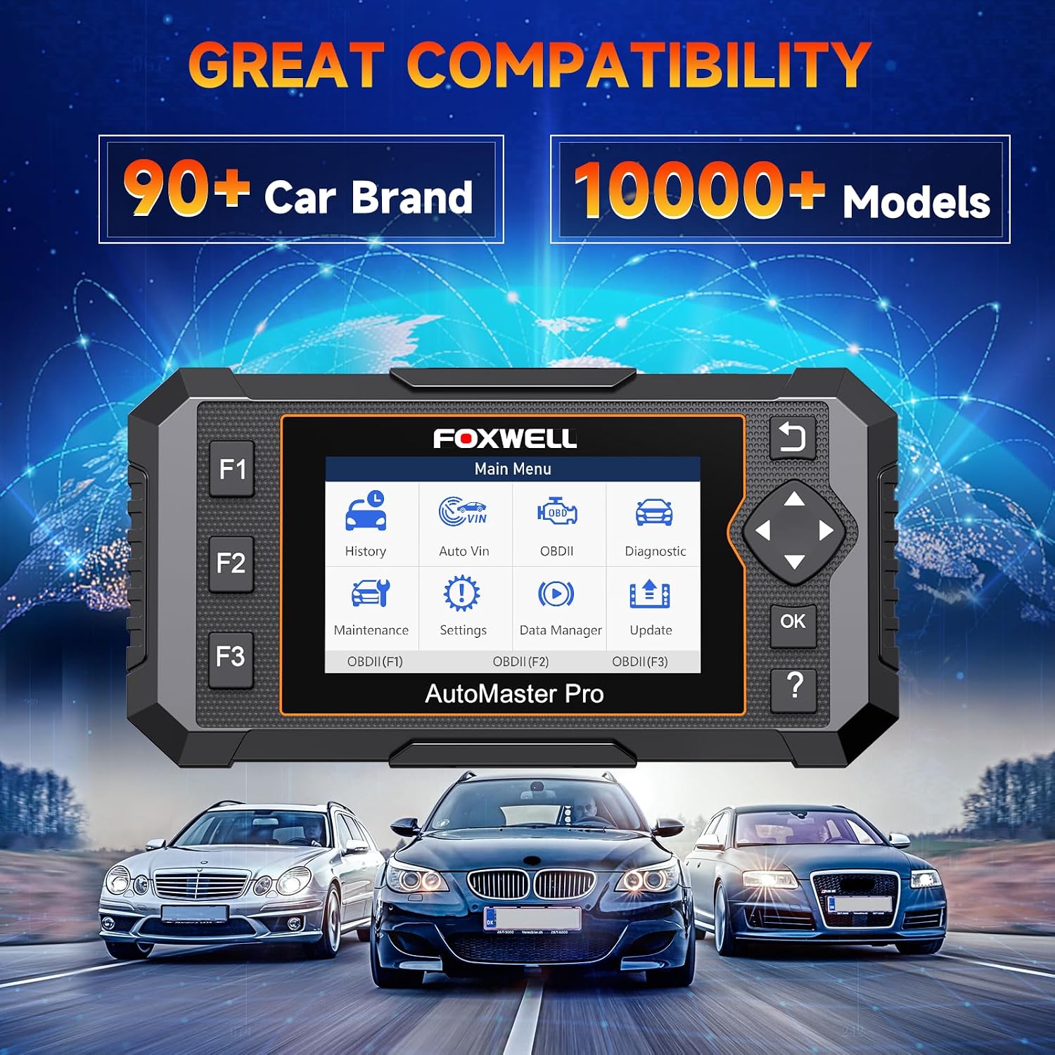 2026 FOXWELL NT614 Elite OBD2 Scanner, 4 Systems, 5 Resets Code Reader