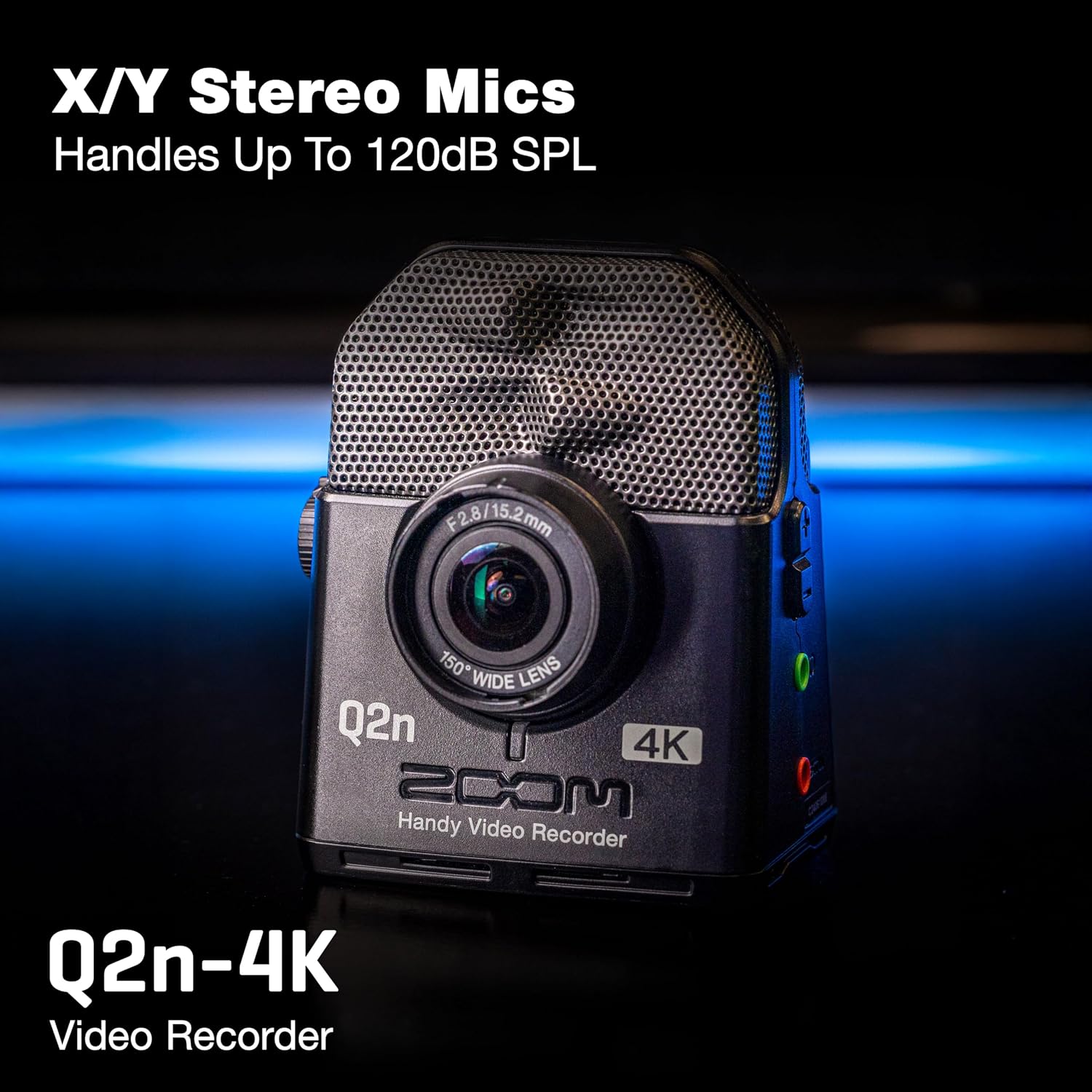 Zoom Q2n-4K Video Recorder for Musicians, Streamers & Filmmakers | Stereo Microphones, Webcam Mode