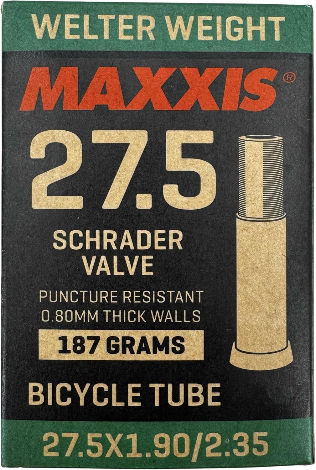 Maxxis 27.5" x 1.90-2.35" Welter Weight Bicycle Inner Tube | Presta or Schrader Valves | Puncture Resistant | MTB Bike Tube