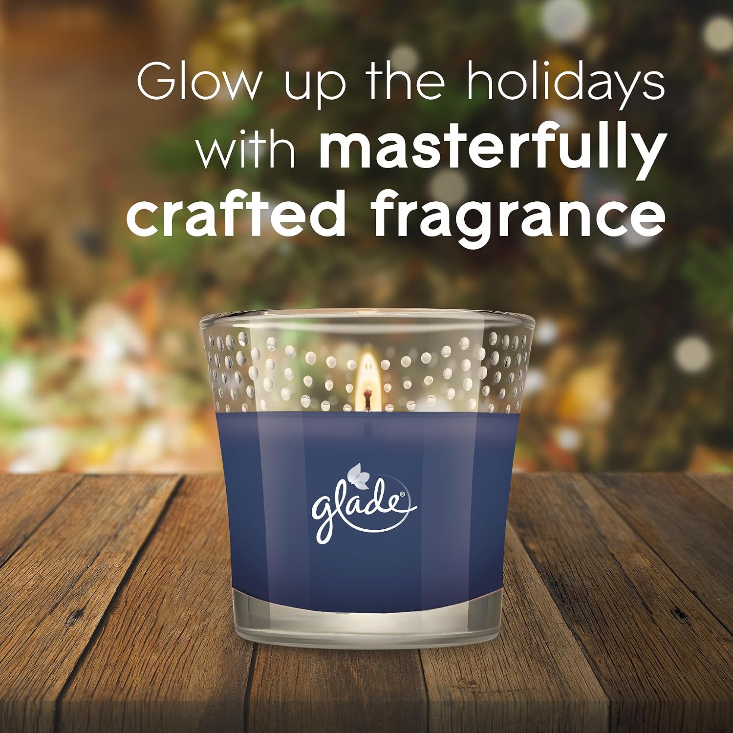 Glade Candle Jar, Air Freshener, Fall Night Long, 3.4 oz, 2 Count