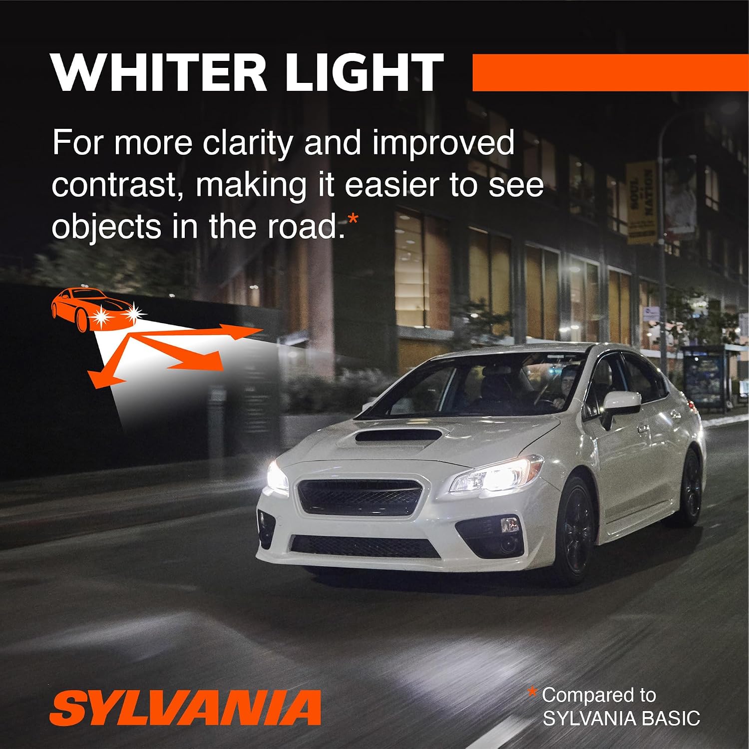 SYLVANIA - 9005 SilverStar Ultra - High Performance Halogen Headlight Bulb, High Beam, Low Beam and Fog Replacement Bulb, Brightest Down Road with Whiter Light, Tri-Band Technology (Contains 1 Bulb)