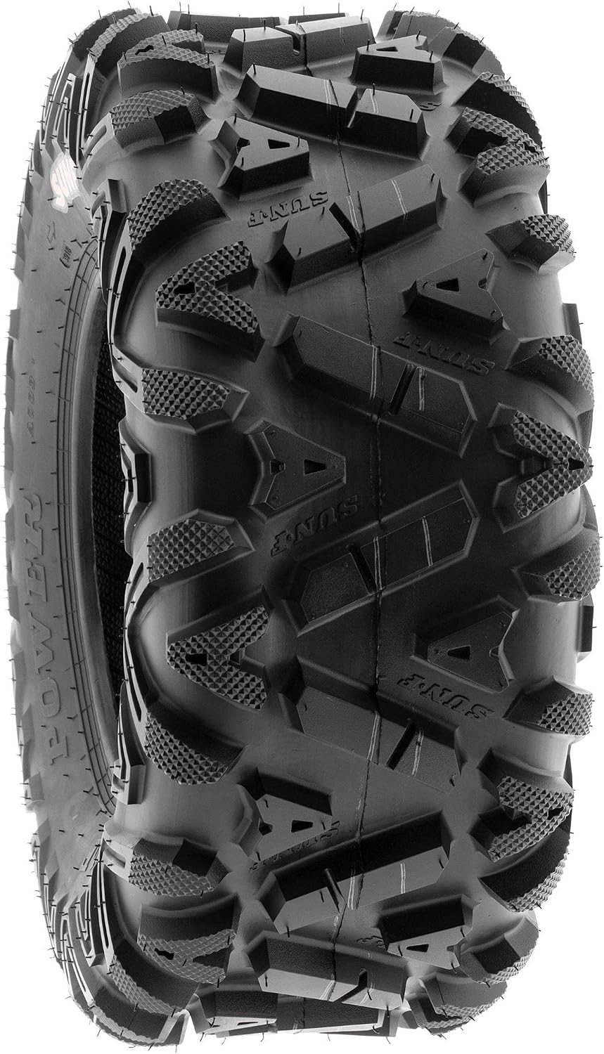 SunF ATV Tires 25x10-12 UTV Tire 25x10x12 All Terrain Off-Road Mud Tires, 6 Ply Tubeless