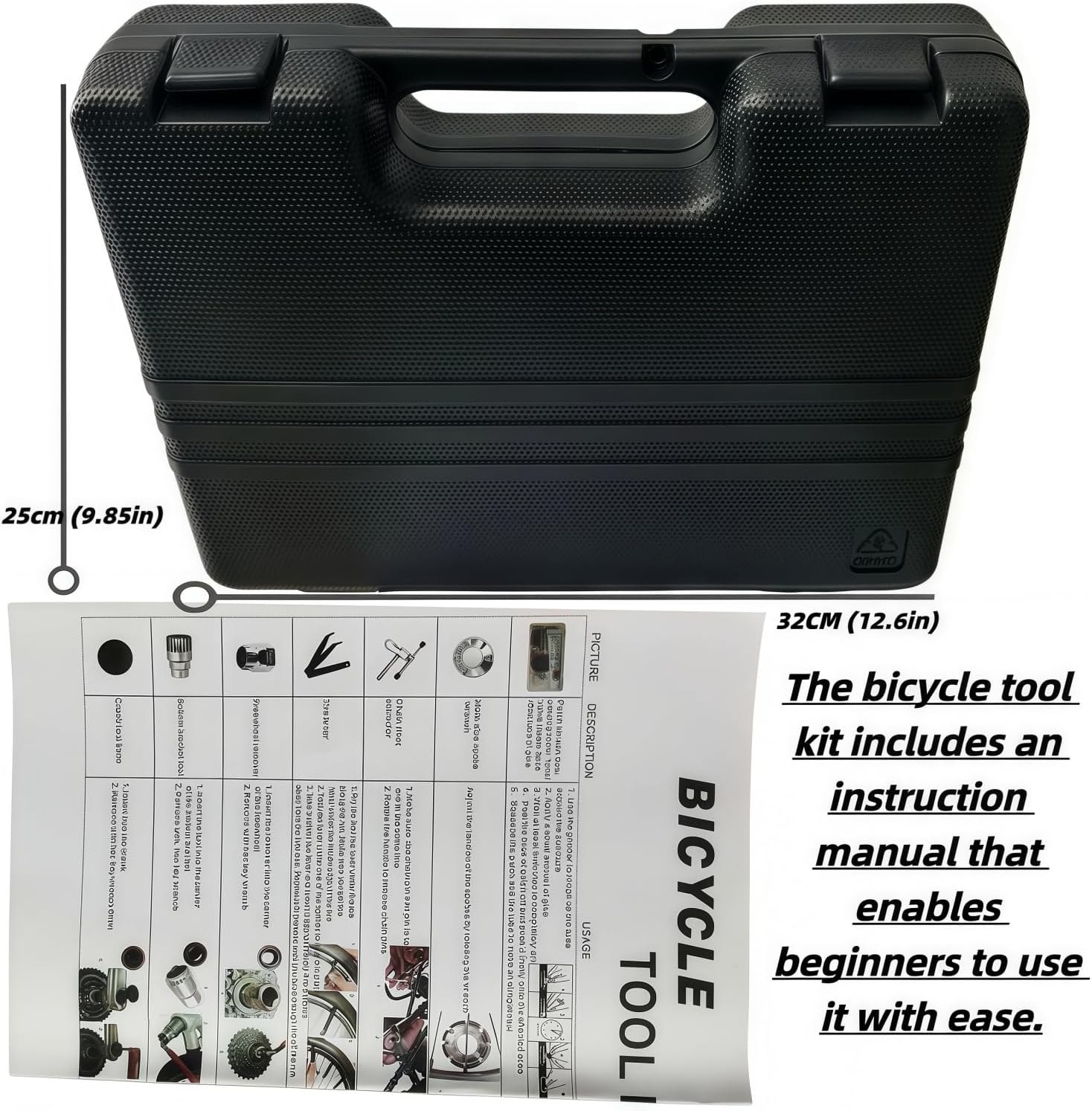 YBEKI Professional Bike Repair Tool Kit with Hard Case - Complete Maintenance Set for Mountain & Road Bikes, Includes Ratchet, Chain Tool