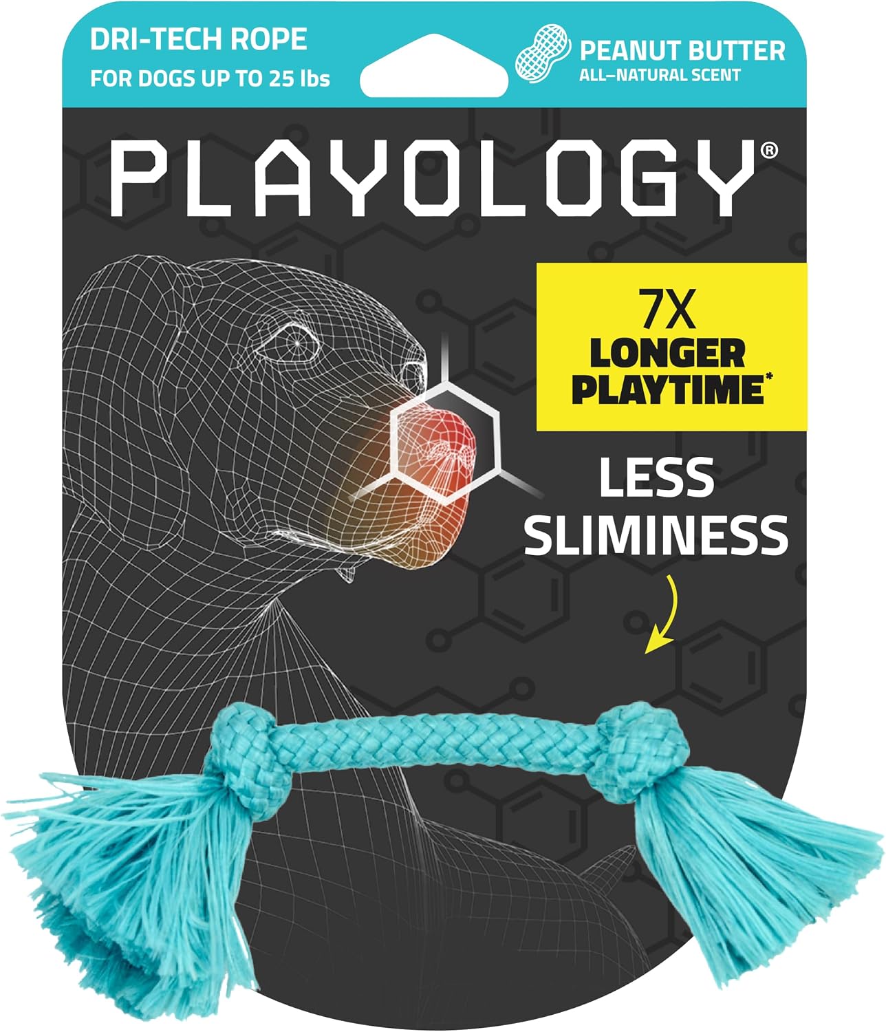 Playology Tug Rope Dog Toys for Large Breed Dogs - Jumbo, Beef Scent