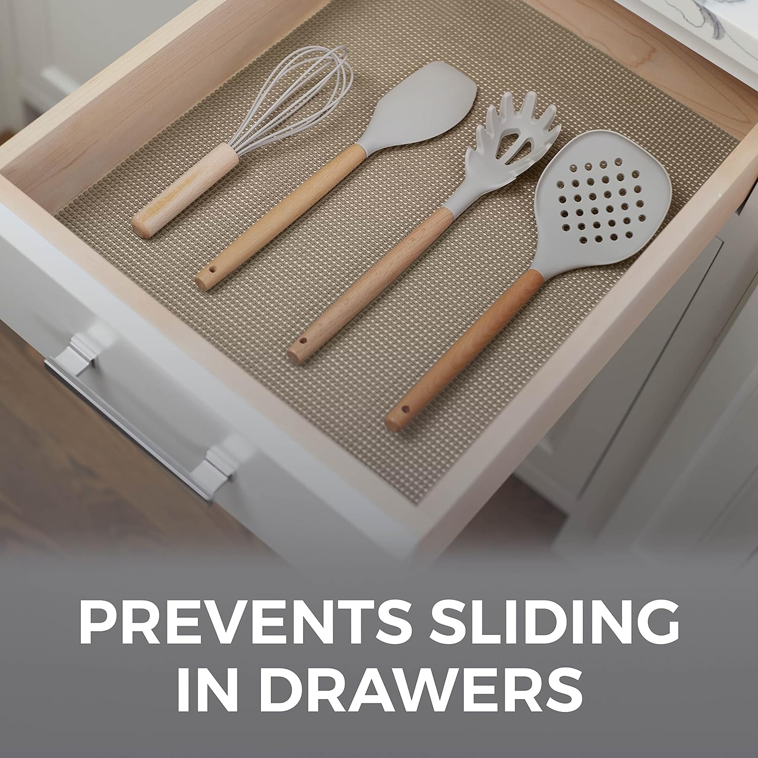 HOME GENIE Shelf Drawer and Cabinet Liner, Non Adhesive, 12x20 Soft Gray