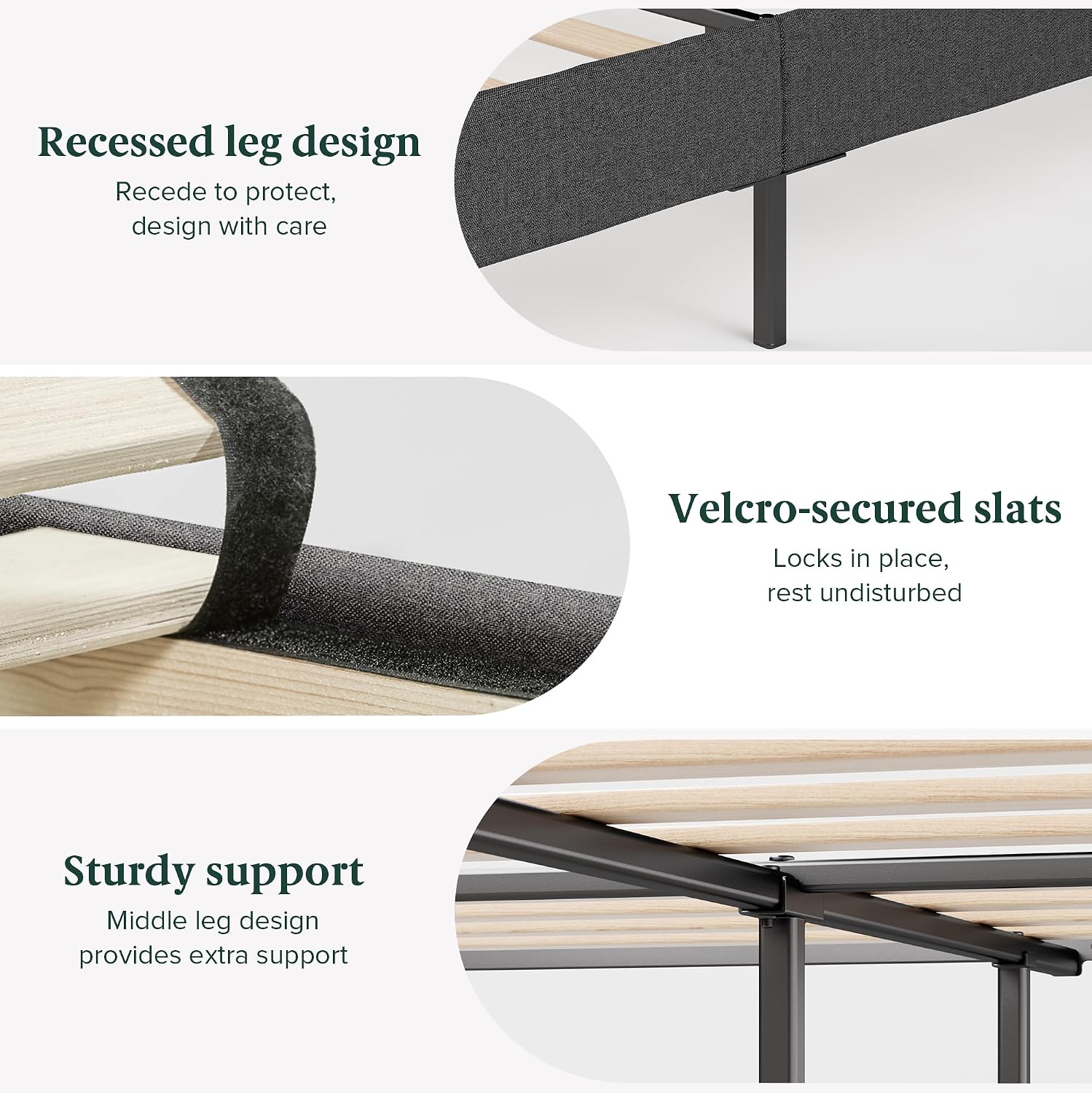 Zinus Maya Platform Bed Frame, Four Underbed Storage Drawers, Full | Secure Locking Drawers, Modern Upholstered Look, Minimalist Design, Straightforward Assembly, No Box Spring Needed