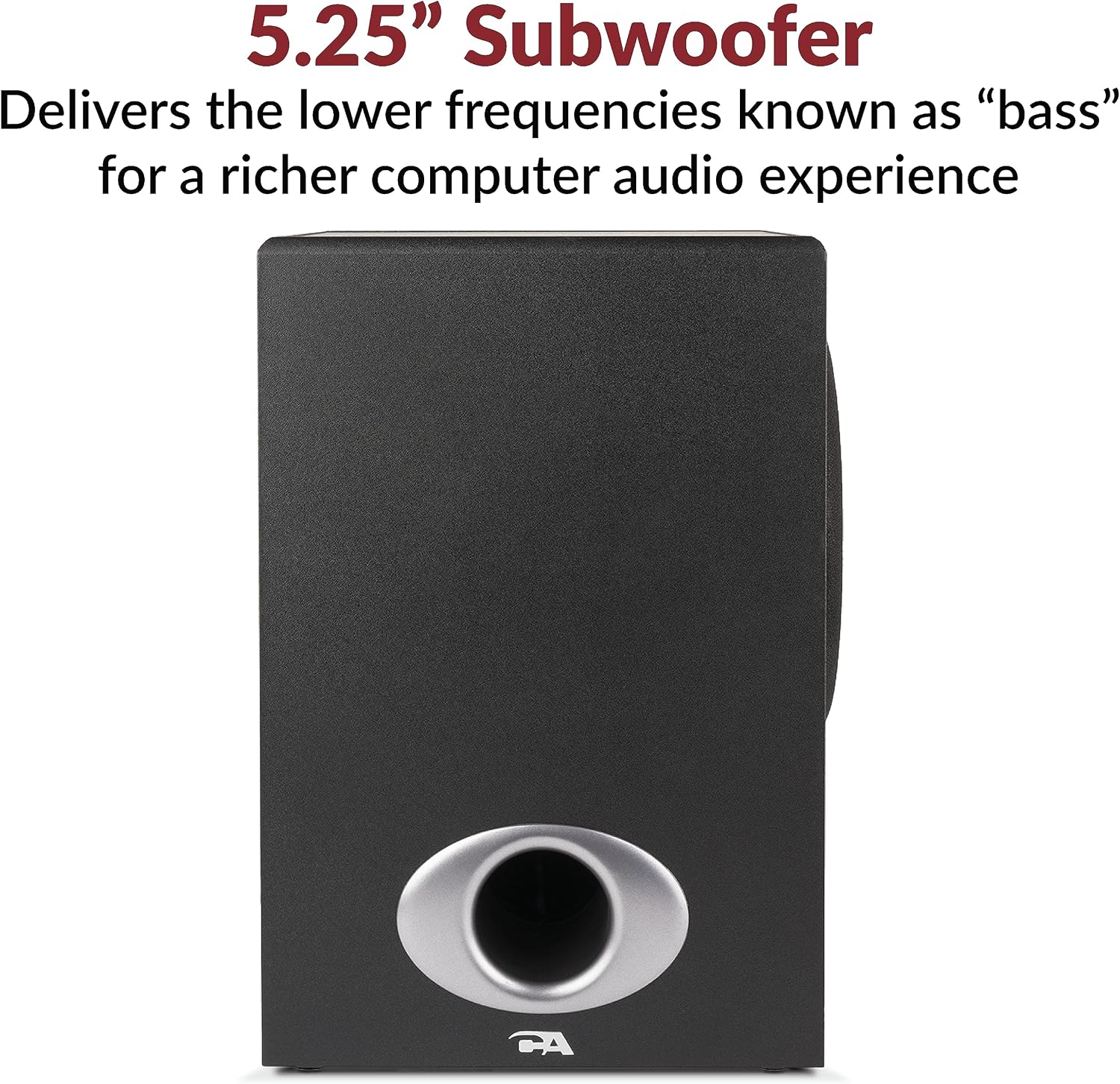 Cyber Acoustics CA-3610 2.1 Multimedia Speaker System with Subwoofer, Perfect Computer Speakers for PC or Mac, Great for Music, Movies, and Gaming