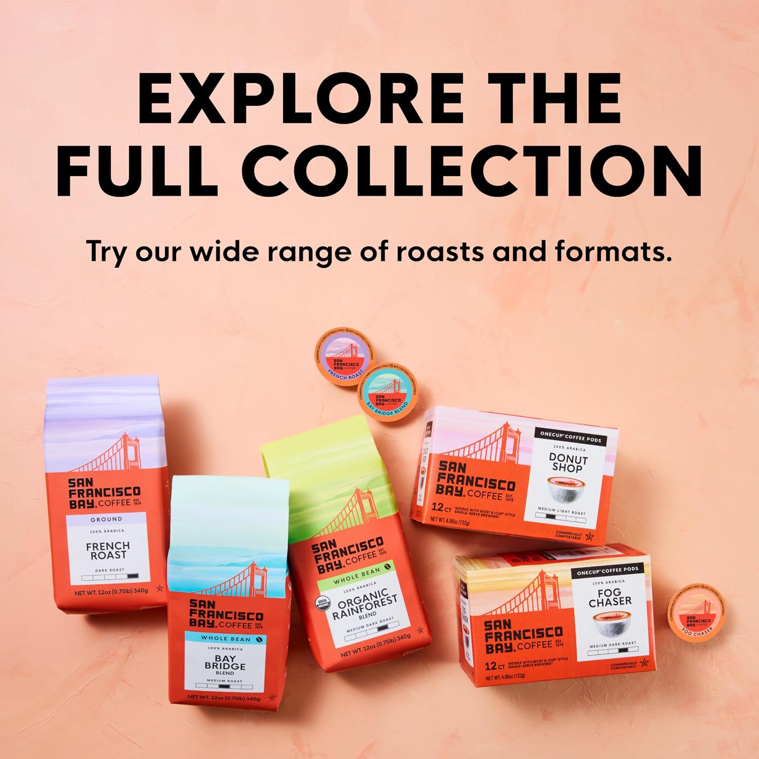 SAN FRANCISCO BAY FRENCH ROAST 24 ONE CUPS for Keurig K-Cup Brewers