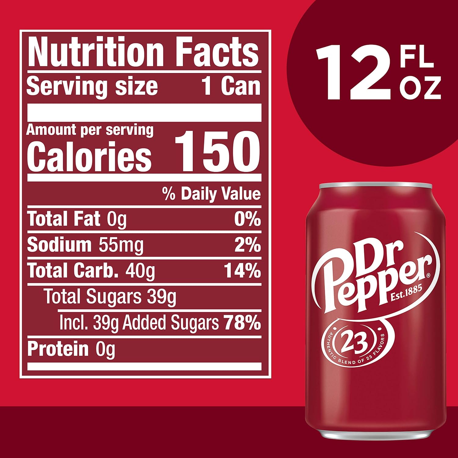 Diet Dr Pepper Soda, 12 fl oz cans, pack of 12