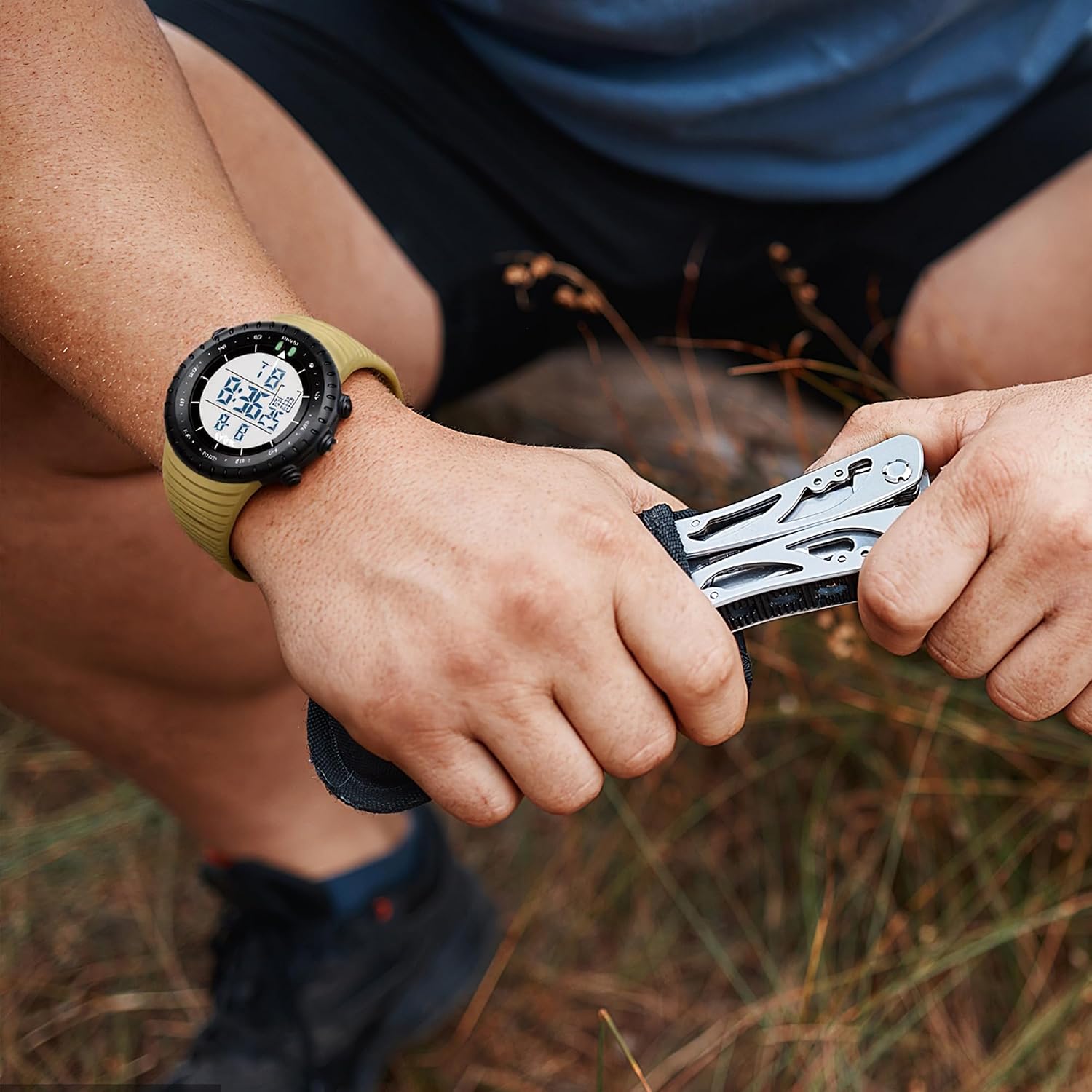 PALADA Men's Digital Sports Watch Waterproof Tactical Watch with LED Backlight Watches for Men