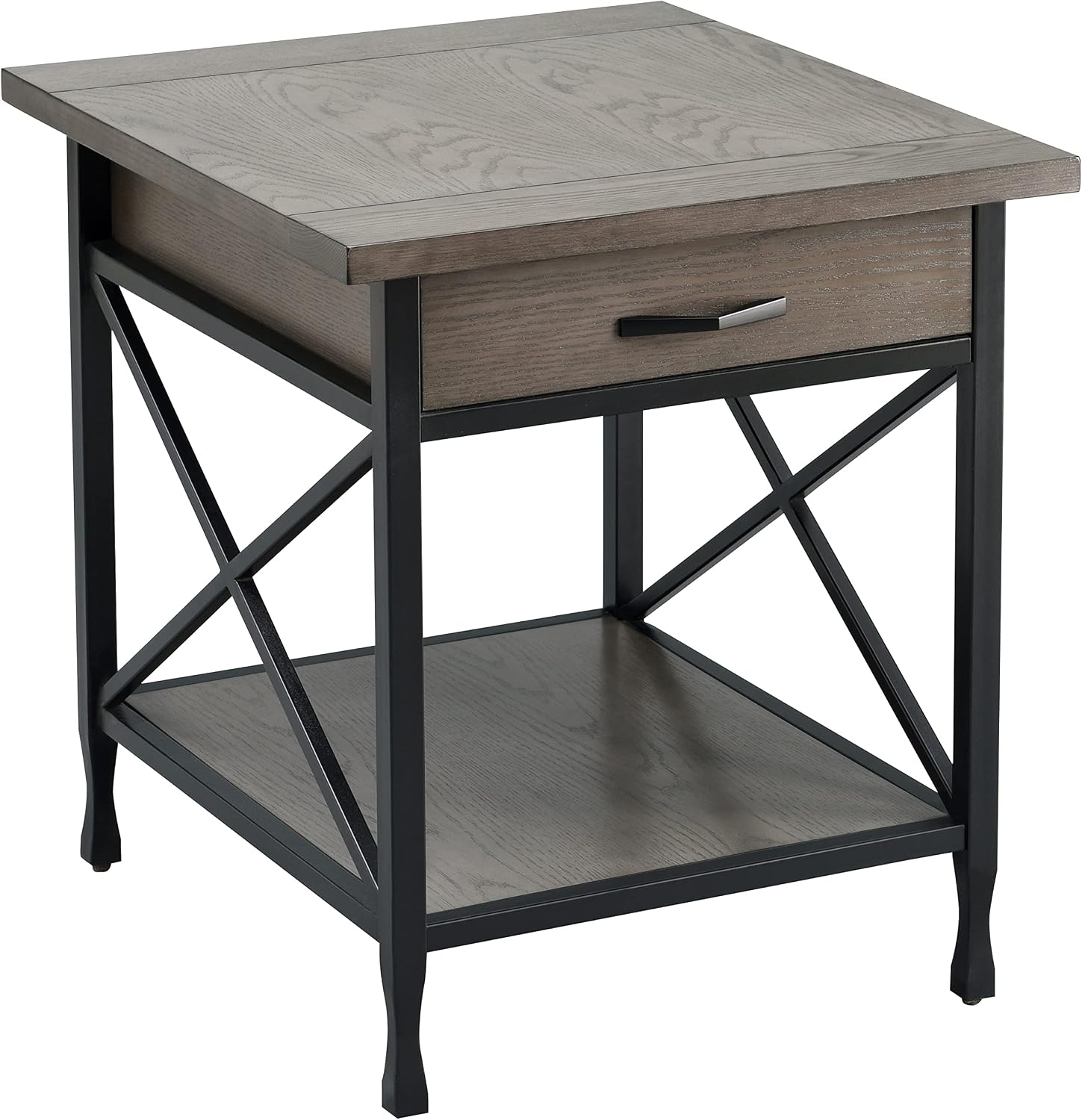 Leick Home Shield Wedge End Table, 21", Glazed Auburn