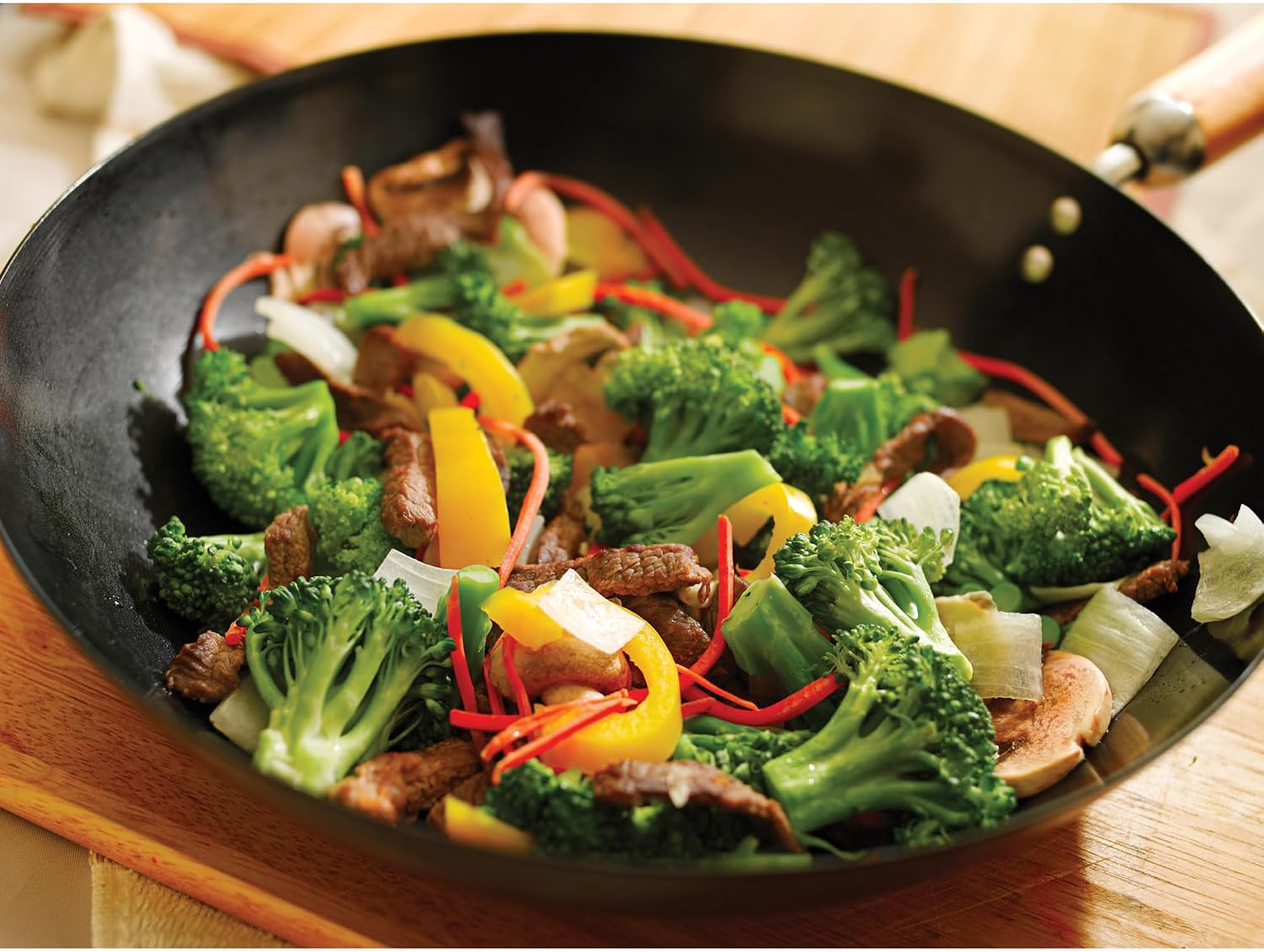 Helen's Asian Kitchen Xylan Non-Stick Wok, 12-Inch Flat Bottom Wok