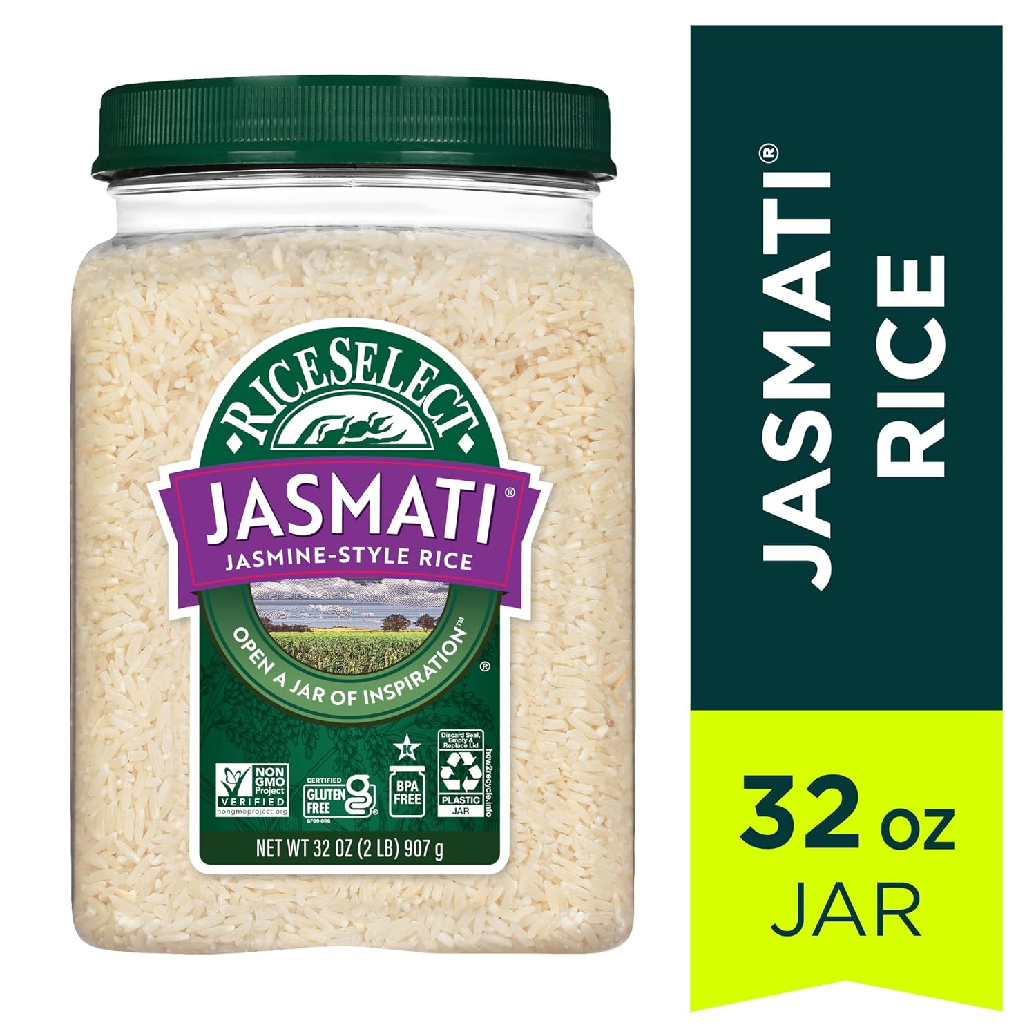 RiceSelect Jasmati Rice, Fragrant Long-Grain Jasmine Rice | Long-grain rice for stovetop, easy to cook, versatile pantry staple, gluten-free, kosher