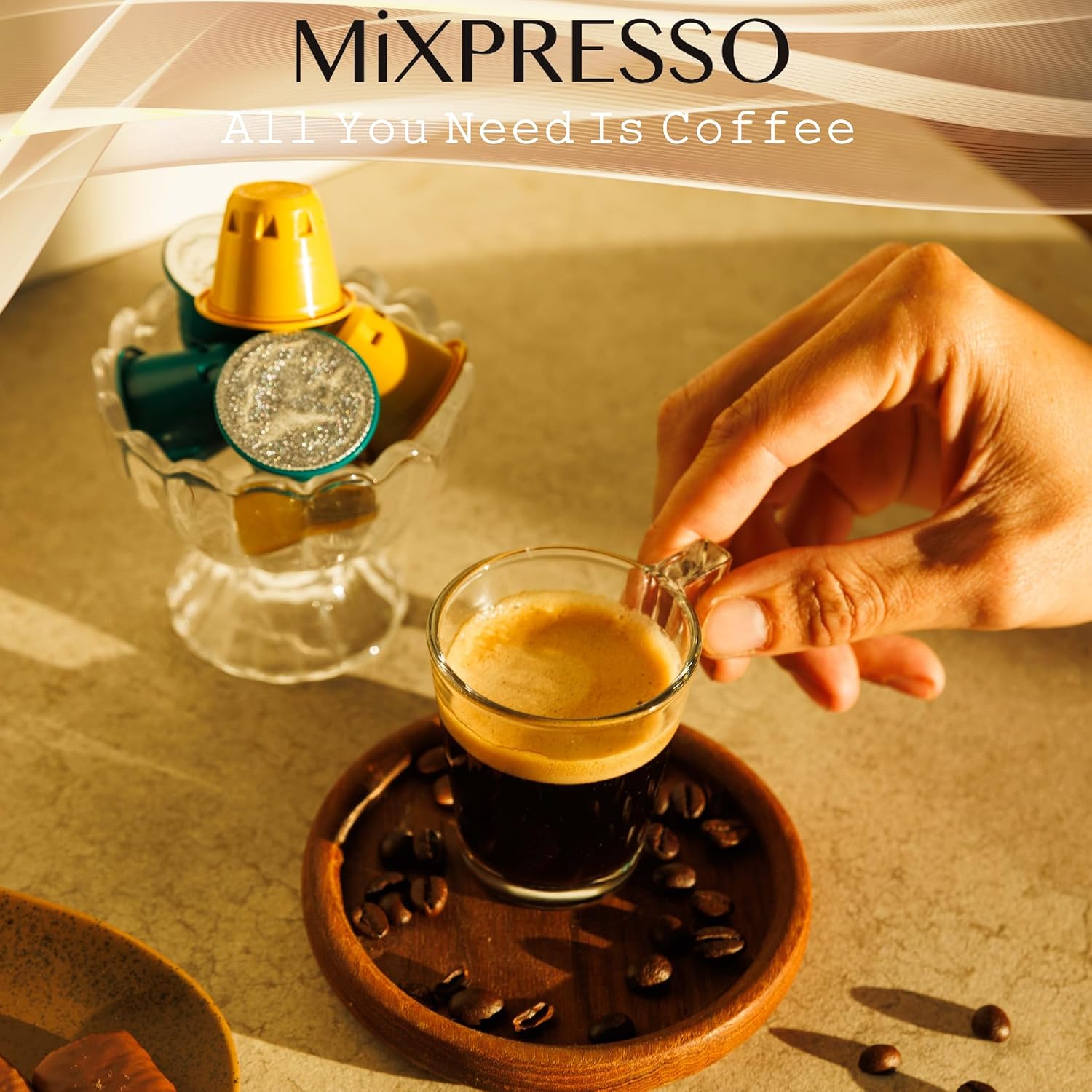 Mixpresso Classe Coffee Espresso Capsules Compatible With Nespresso Original Brewers, Single Cup Coffee Pods 100% from Italy, Medium Roast 80% Arabica Espresso, 50 Count Coffee Capsule Intensity 8/12 | 50 Count Single Cup Coffee Pods Compatible With Nesp…