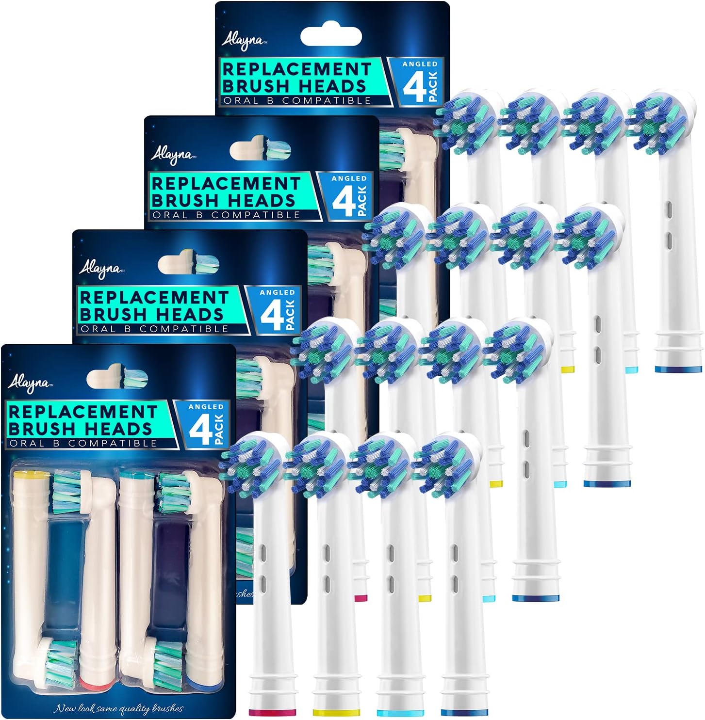 Alayna Replacement Toothbrush Heads for Oralb 20 Cross Compatible with Oral-B Braun Electric Toothbrush Fits Oral b Action Pro 1000 Floss Kids Clean