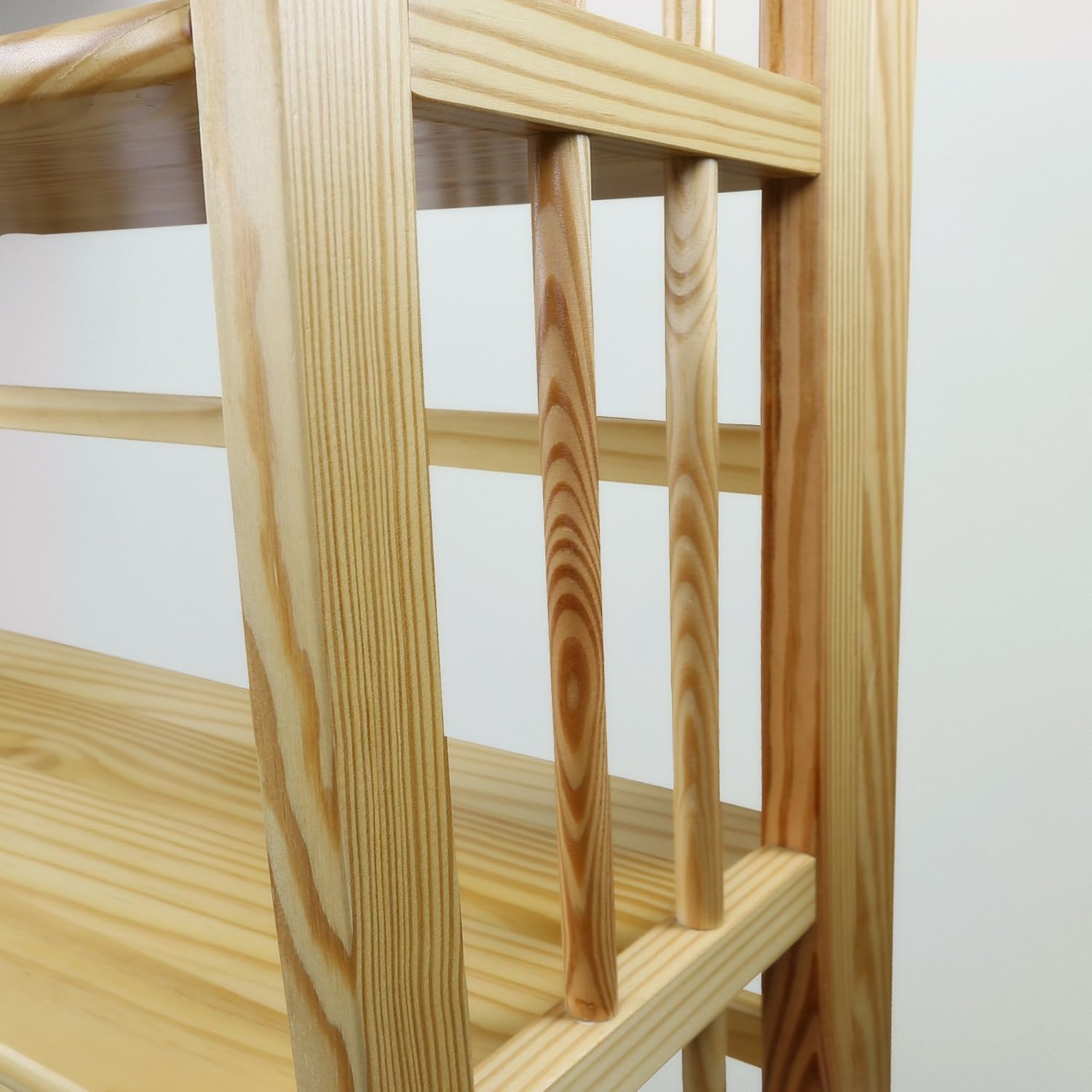 Casual Home 3-Shelf Folding Stackable Bookcase (27.5" Wide)-Walnut