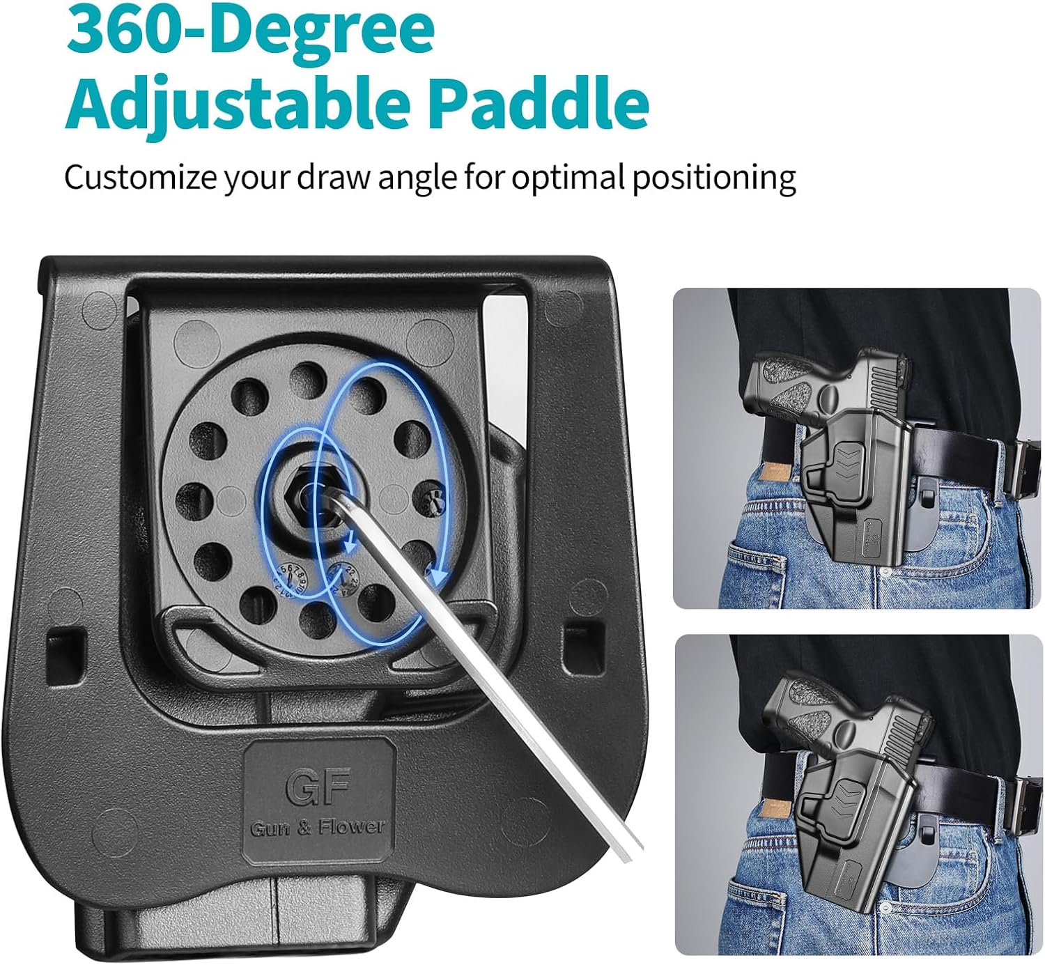 Taurus G2C Holster, Taurus G3C Holster, 9mm/.40 Cal OWB, Level II Paddle