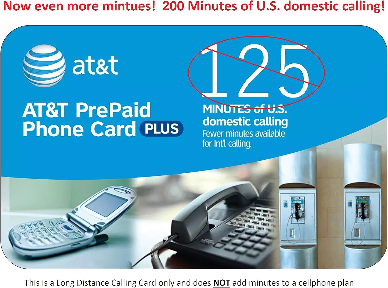At&t Prepaid Phone Card - 125 Min.