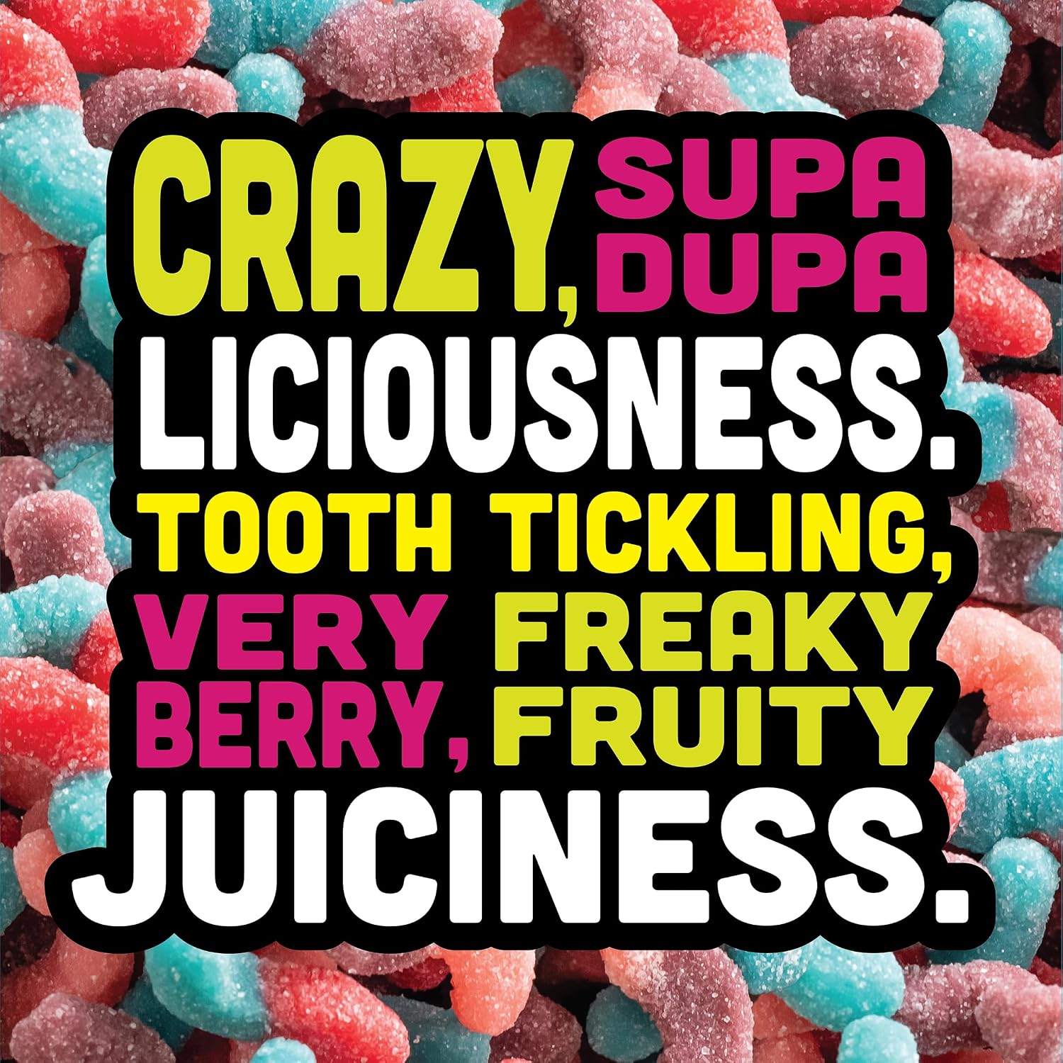 Trolli Sour Brite Crawlers Candy, Very Berry, Sweet and Sour, Gummy Worms, 7.2 oz