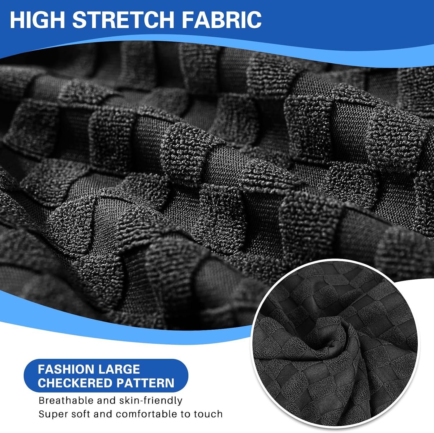 MAXIJIN Latest Recliner Slipcovers for Living Room 4 Pieces Stretch Jacquard Recliner Chair Cover Soft Fitted Recliner Protector with Elastic Bottom