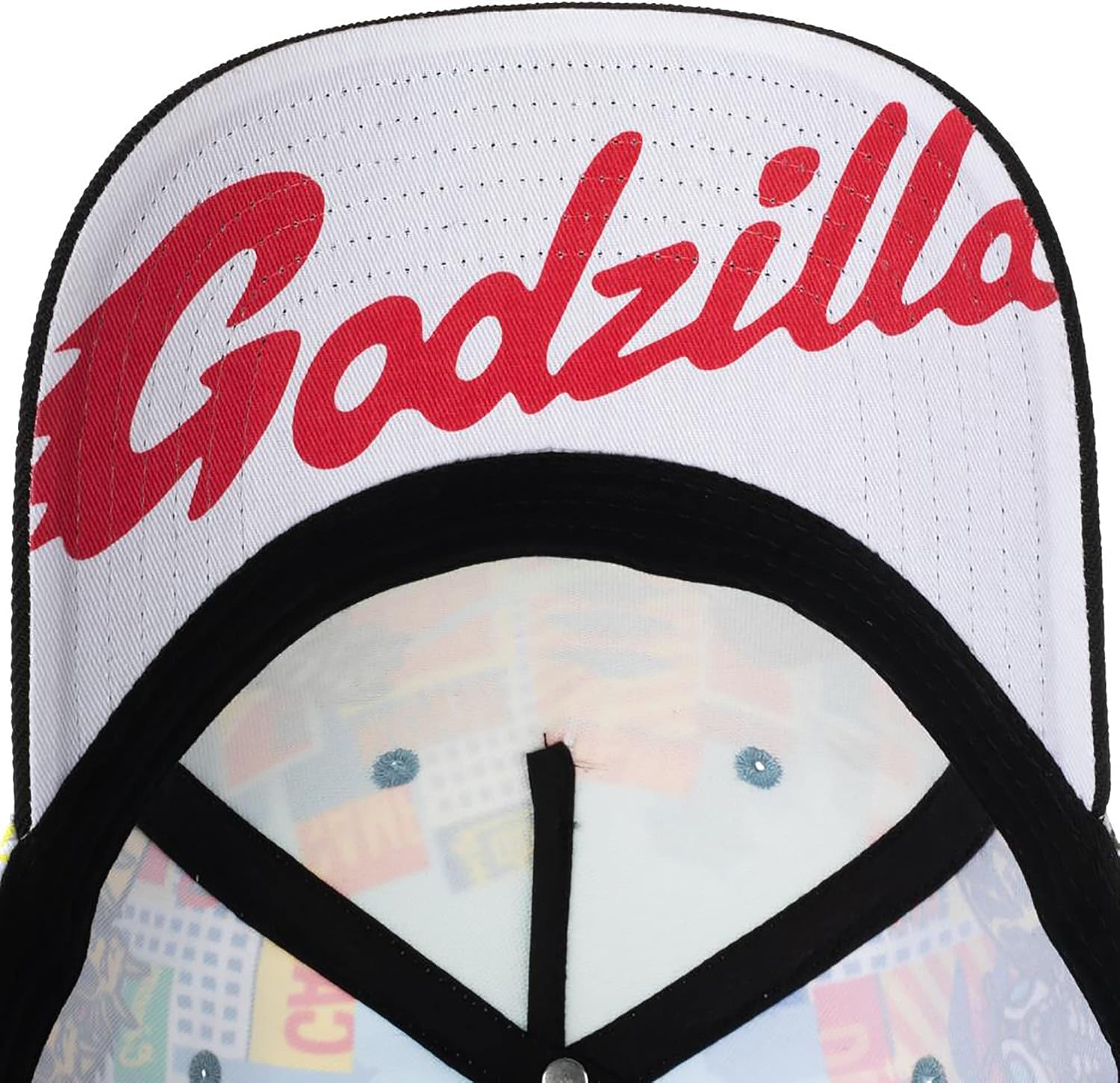 Bioworld Godzilla Cityscape Monsters Cartoon All Over Print Snapback Hat for Men