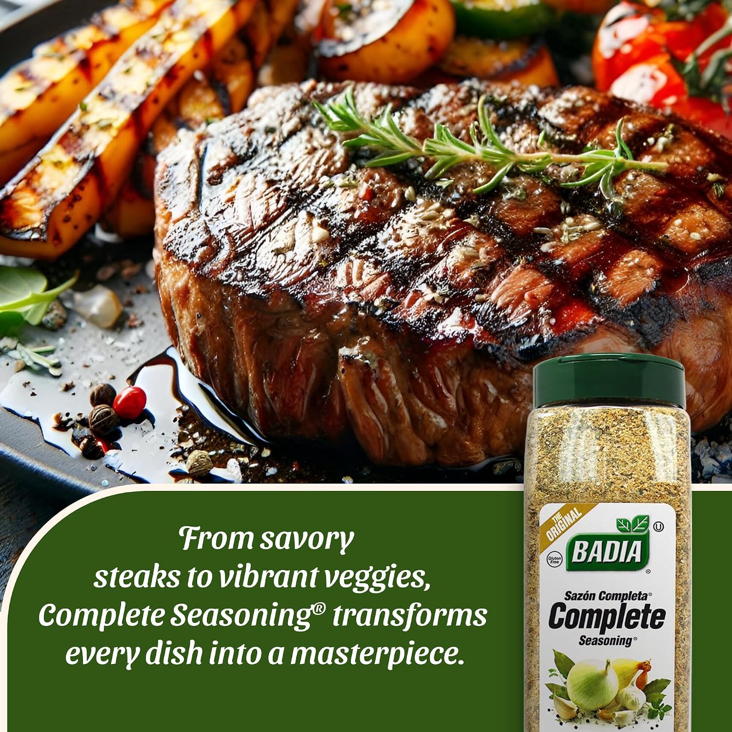 Badia Complete Seasoning, 28oz - All-Purpose Spice Blend of Garlic, Onion, Salt, Pepper, Herbs & Spices - Savory Signature Blend