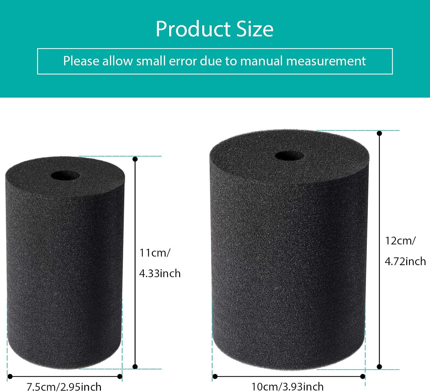Weewooday 4 Pieces Cup Turner Foam Tumbler Turner Foam Inserts for 3/4 Inch PVC Pipe Tumbler Spinner Sponge Crafting for 10 oz to 40 Accessories